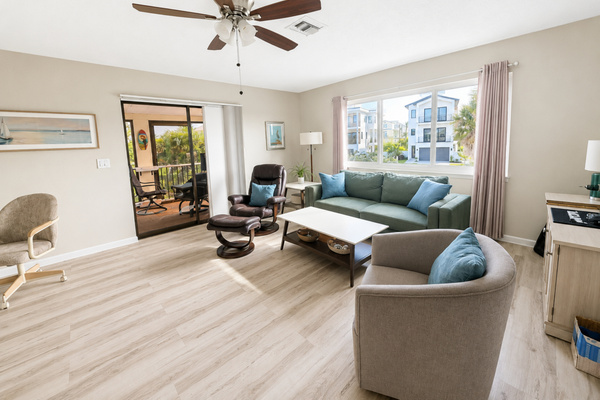 Bright and relaxing second floor living area. 
High Tide