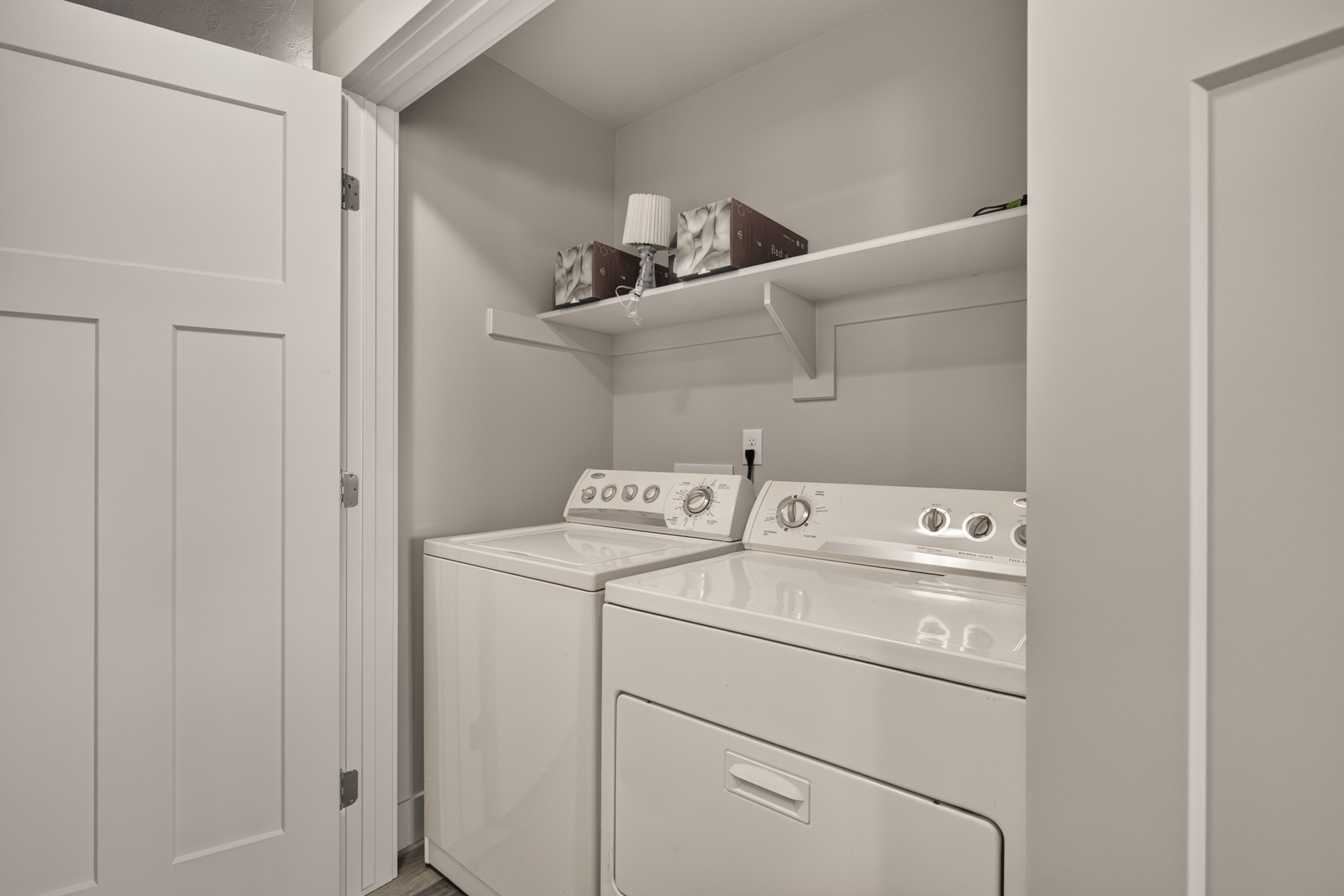 Washer and dryer.