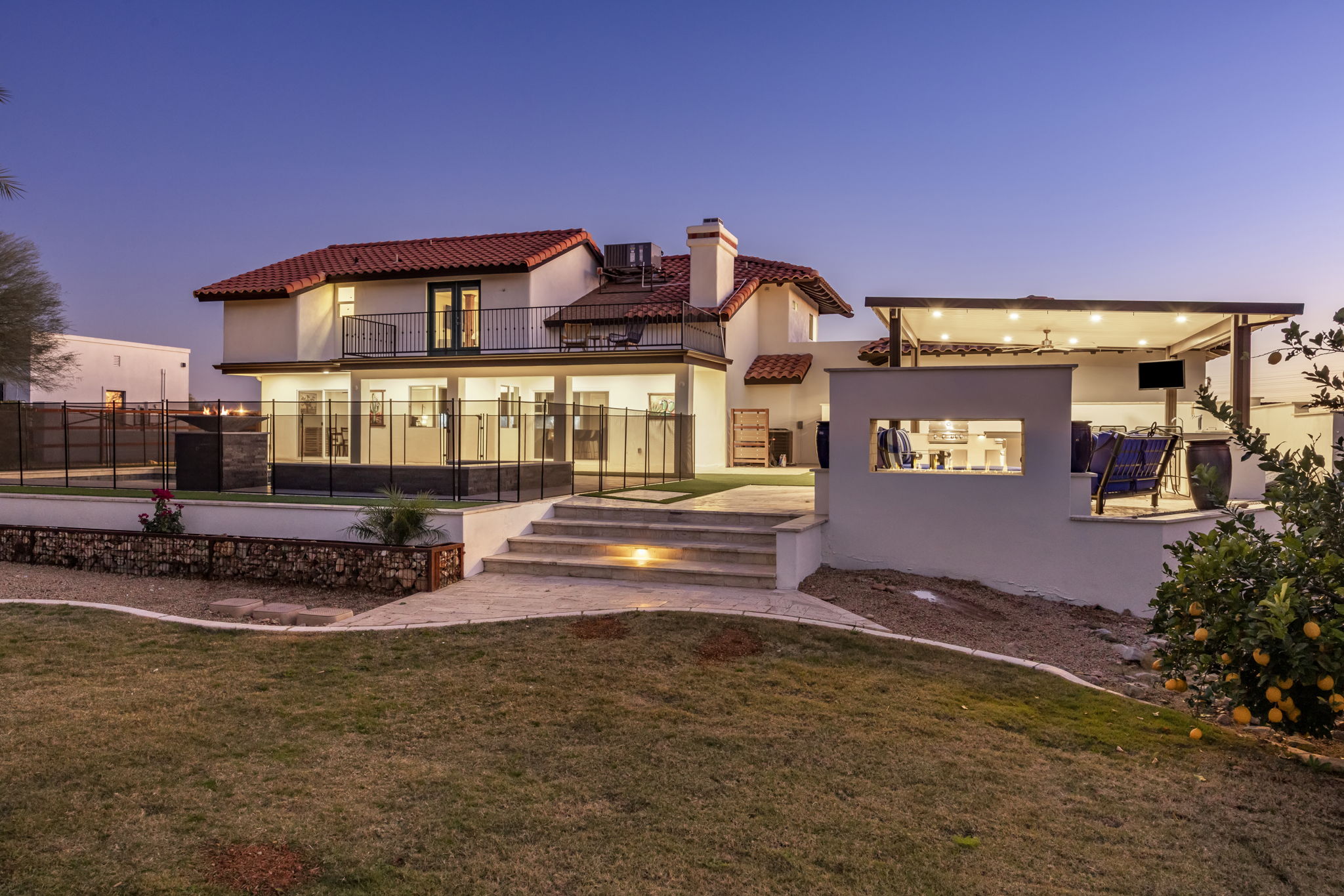 Beautiful, open, quiet backyard space. Mountain views, horse and walking trails right out your front door!