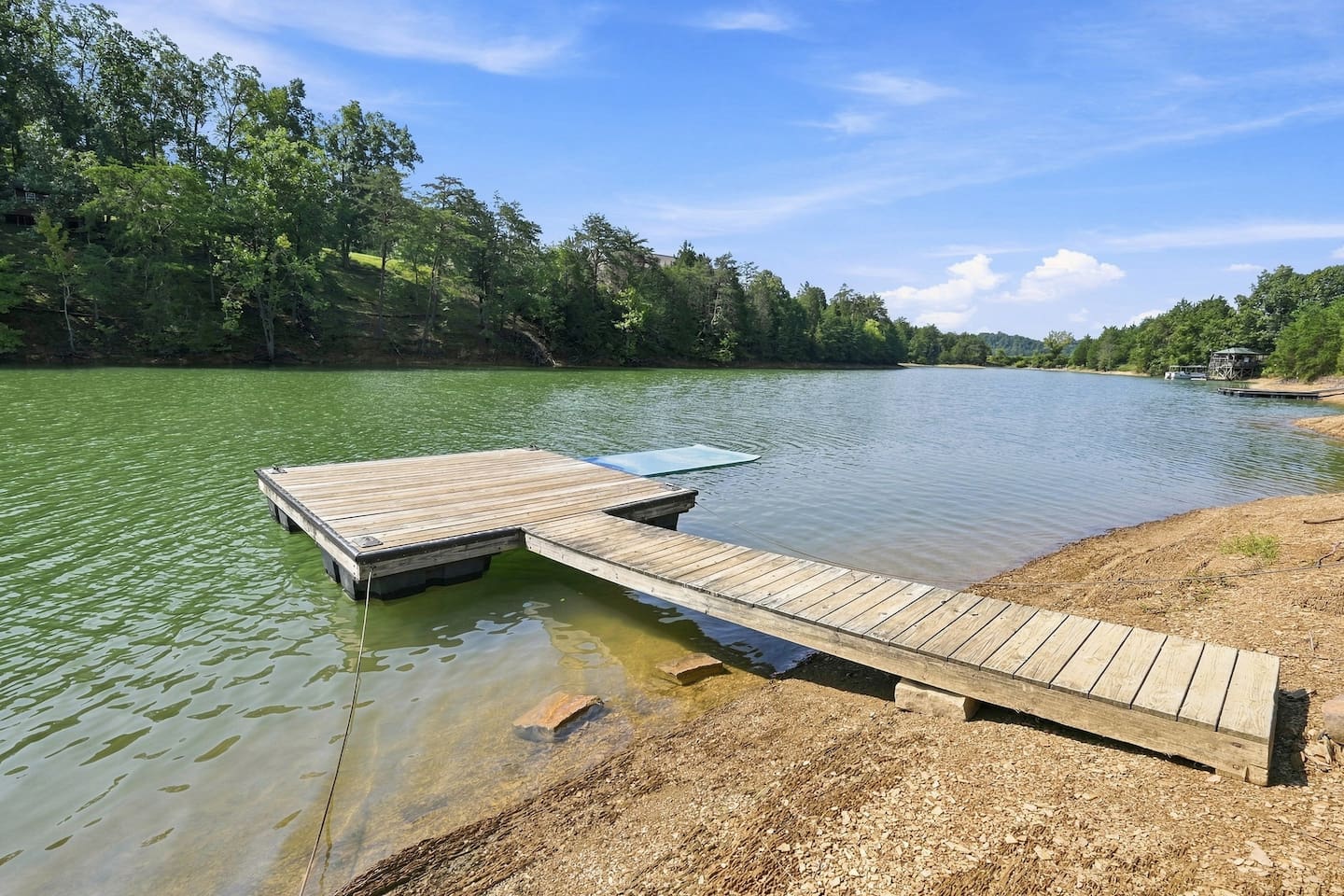 Your private dock puts swimming, fishing, floating, and lake days just steps away. 