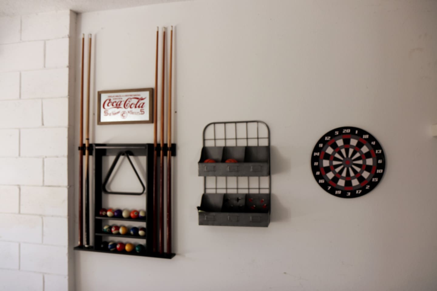 Kid-friendly magnet Dart game located in game-room