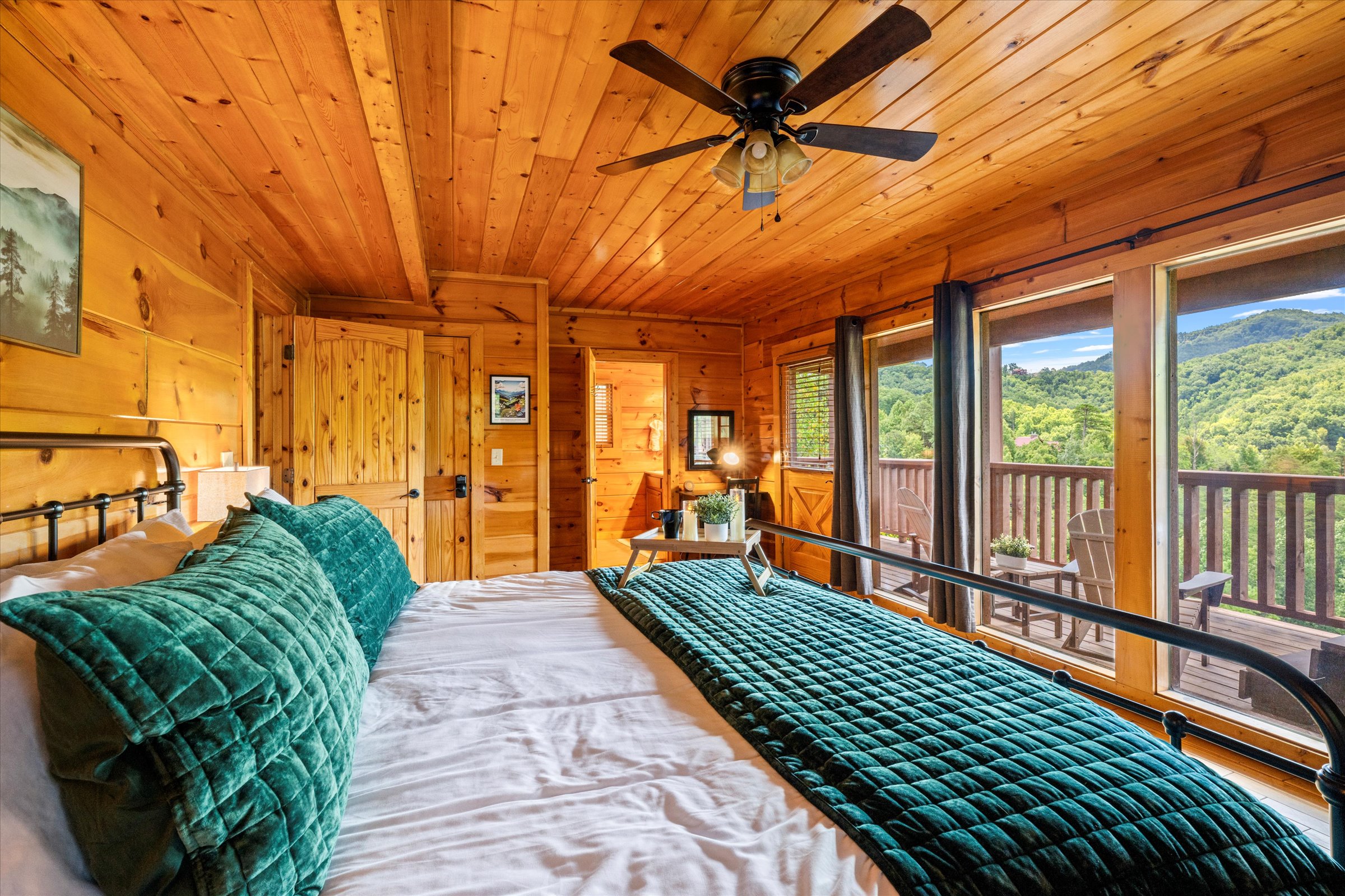 Sleep in comfort and wake up to stunning mountain views from your king bed.