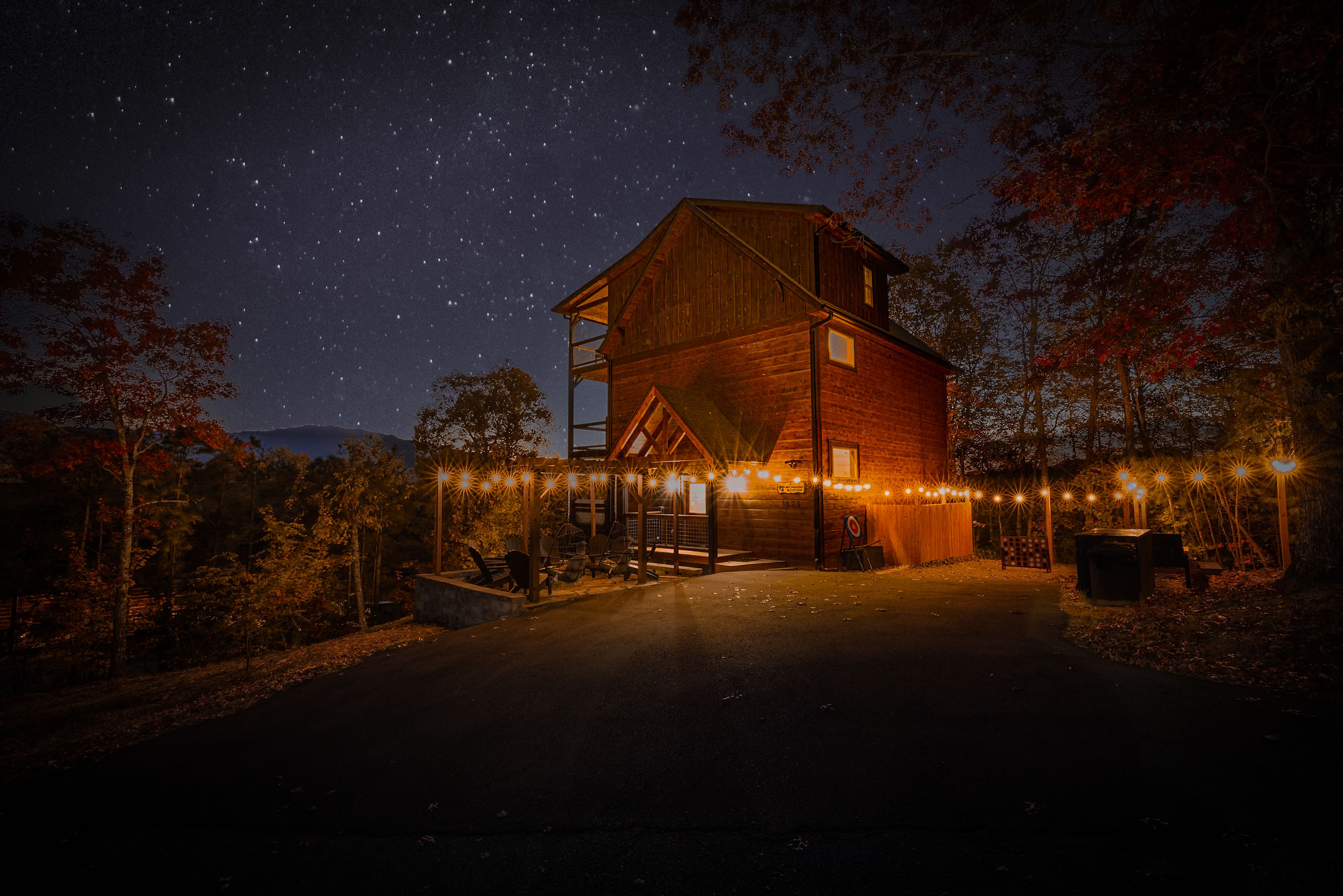 Welcome to Moonshine Mountain — your private 3-story Smoky Mountain getaway under the stars.