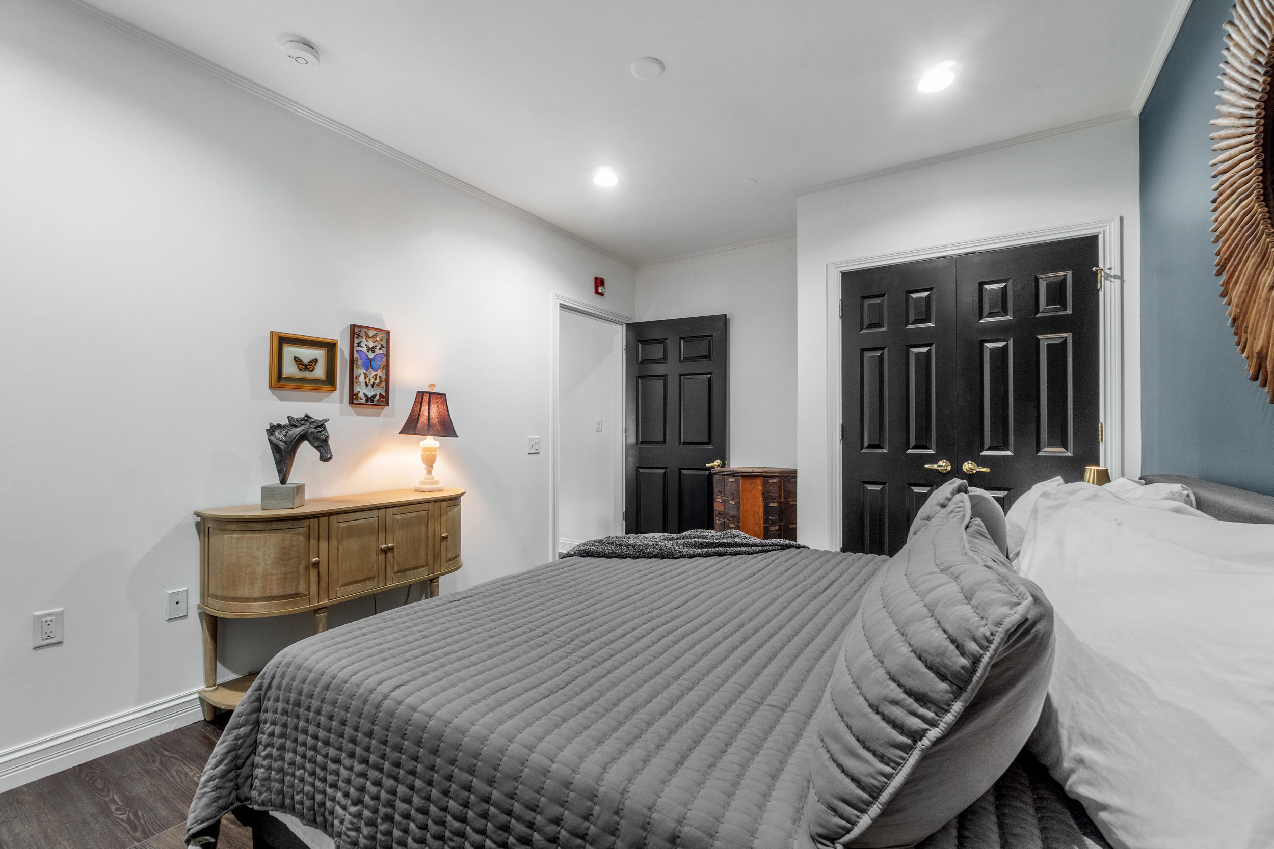 Primary bedroom with king bed