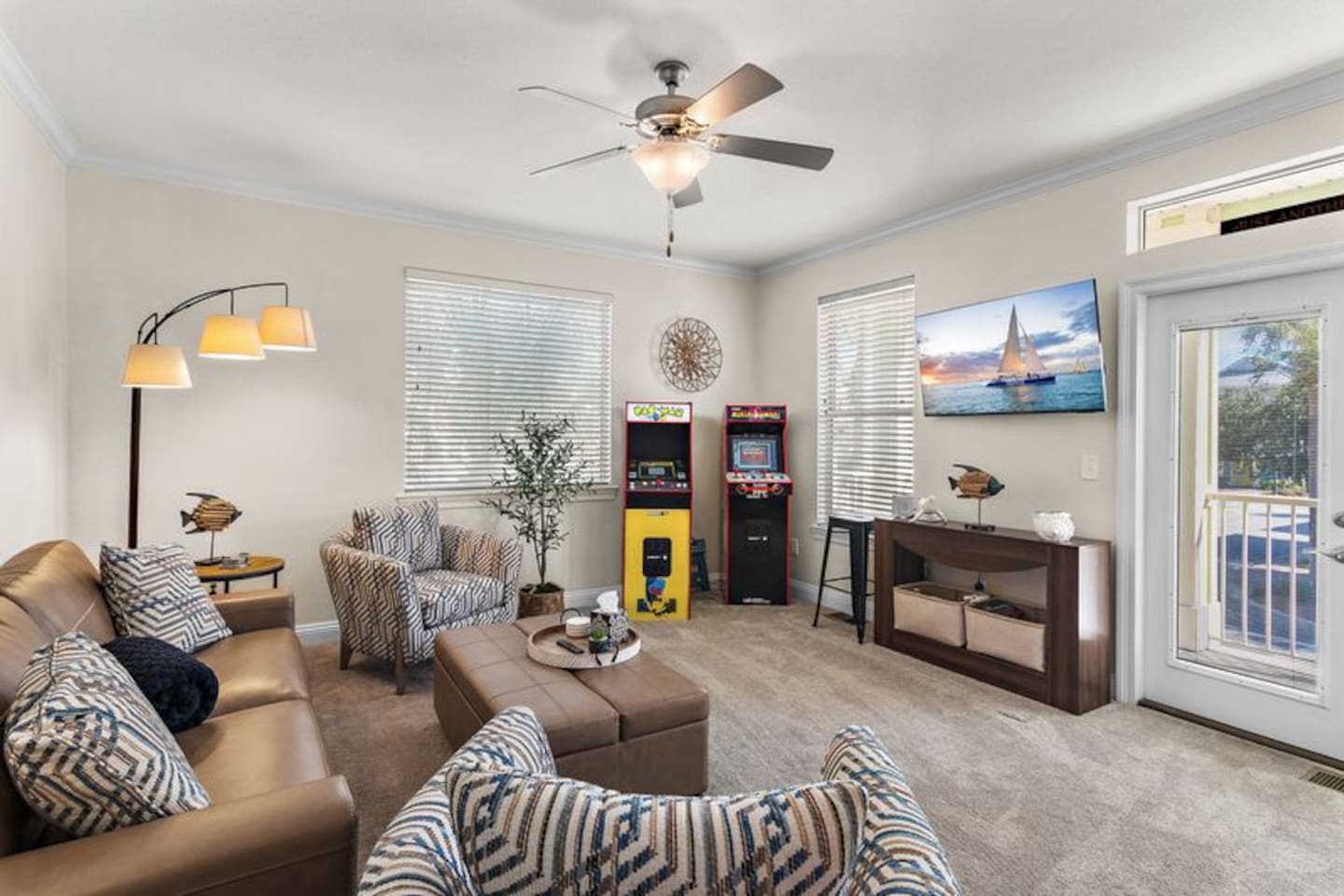 Second floor arcade with new Pac-Man and Terminator games—perfect for all ages.