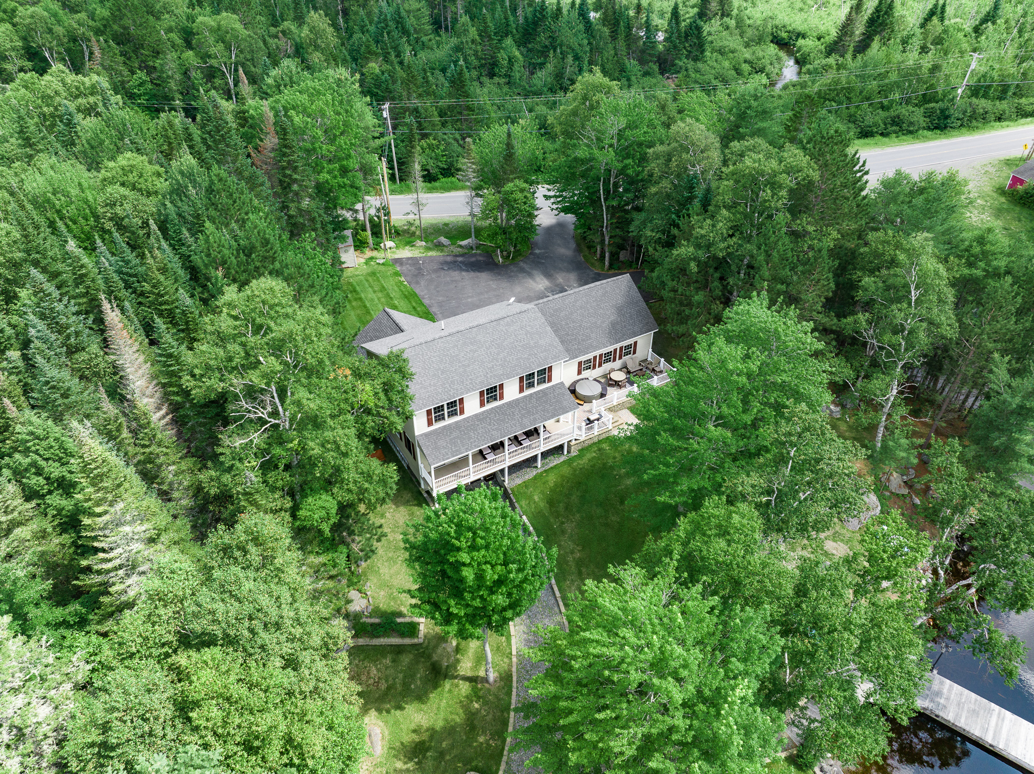 Aerial shot of your private lakefront