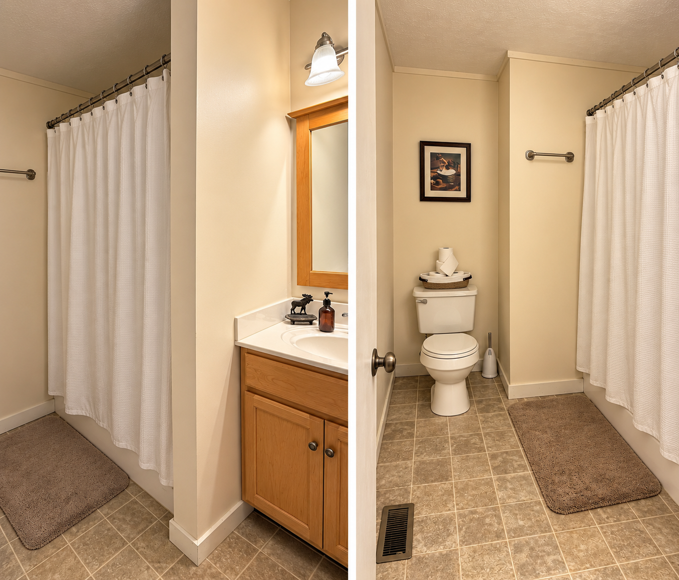 Warm Rustic Bathroom