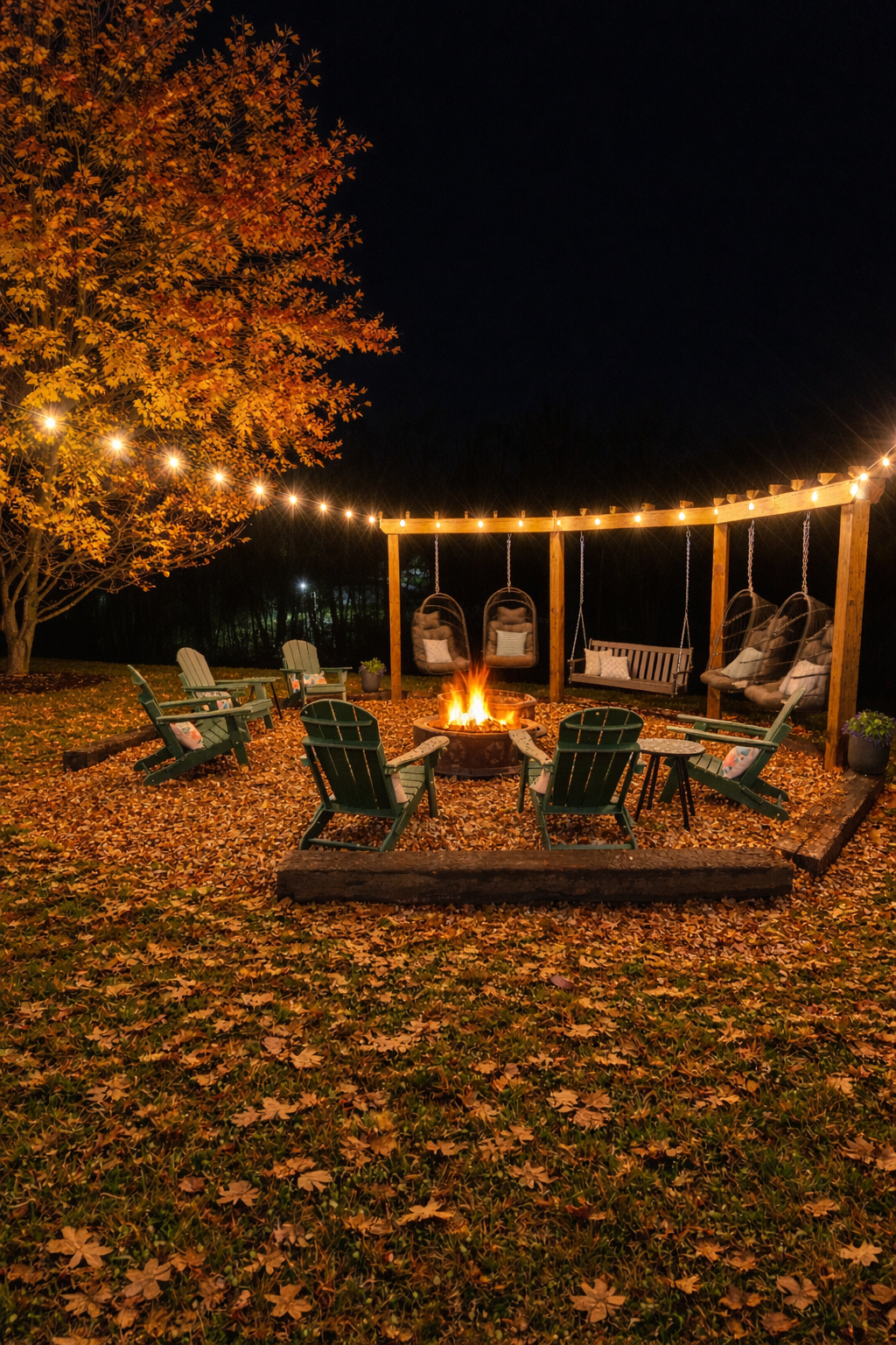 Evenings spent under the glow of string lights, sharing stories around the fire pit