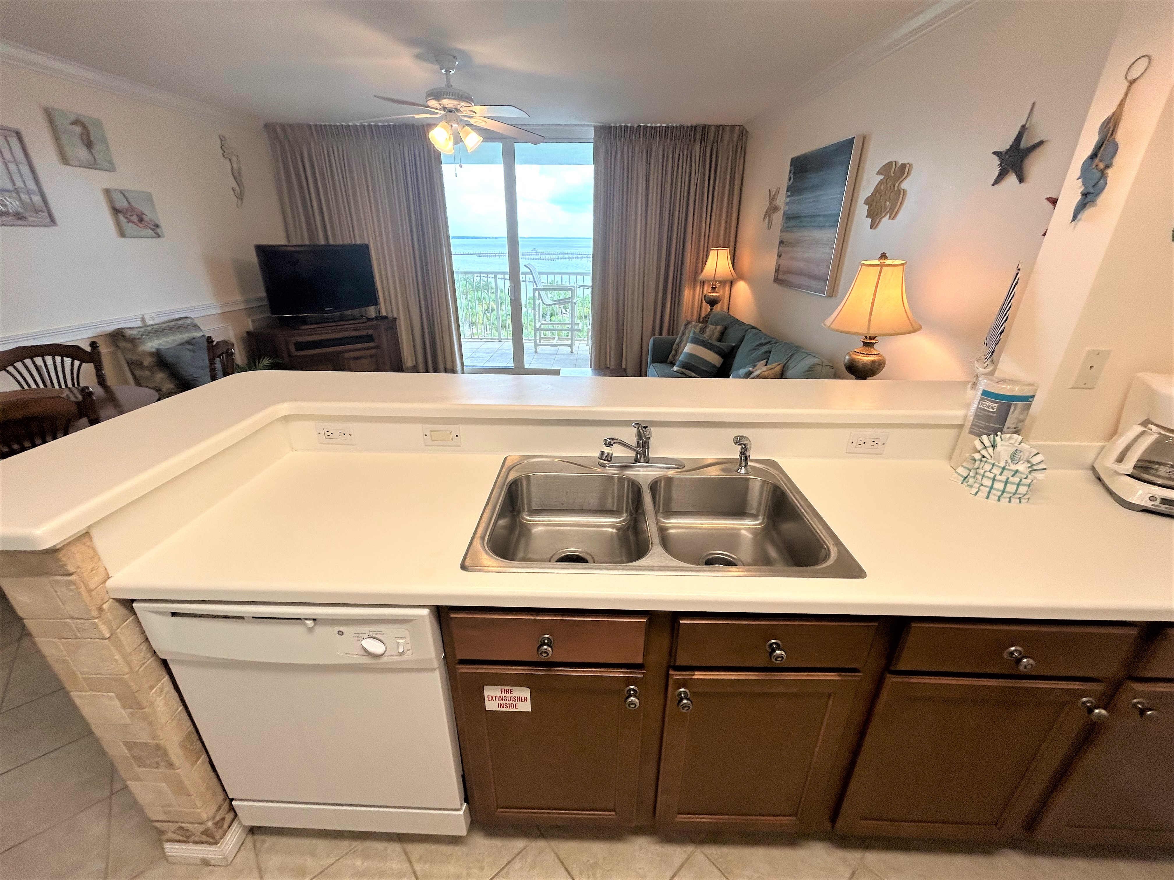 Great View of the Bay from open Kitchen Design