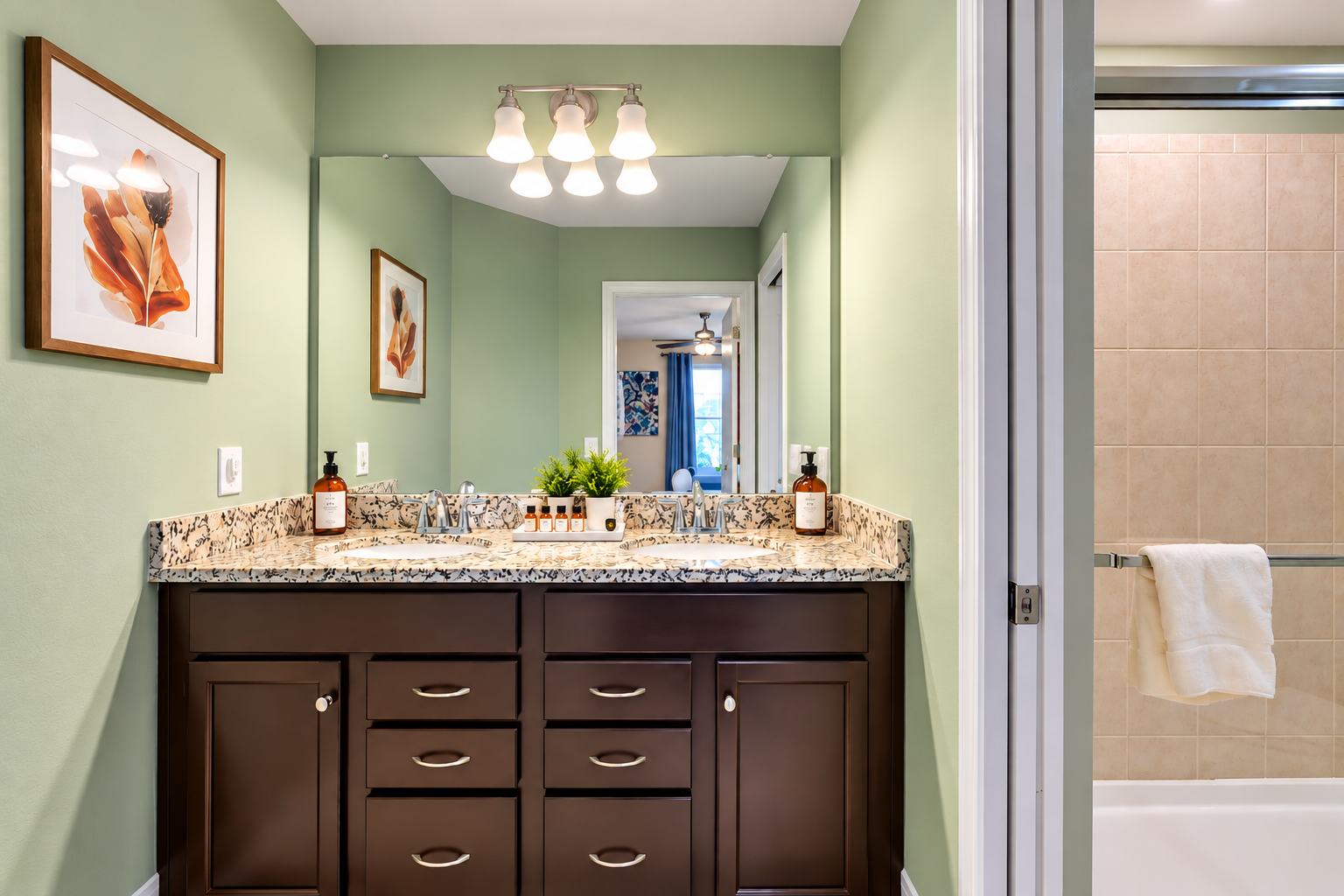 Another benefit of renting a villa is that, unlike a hotel, you don't need to share one bathroom with your entire party. It makes getting out the door easier when everyone can get ready simultaneously.
