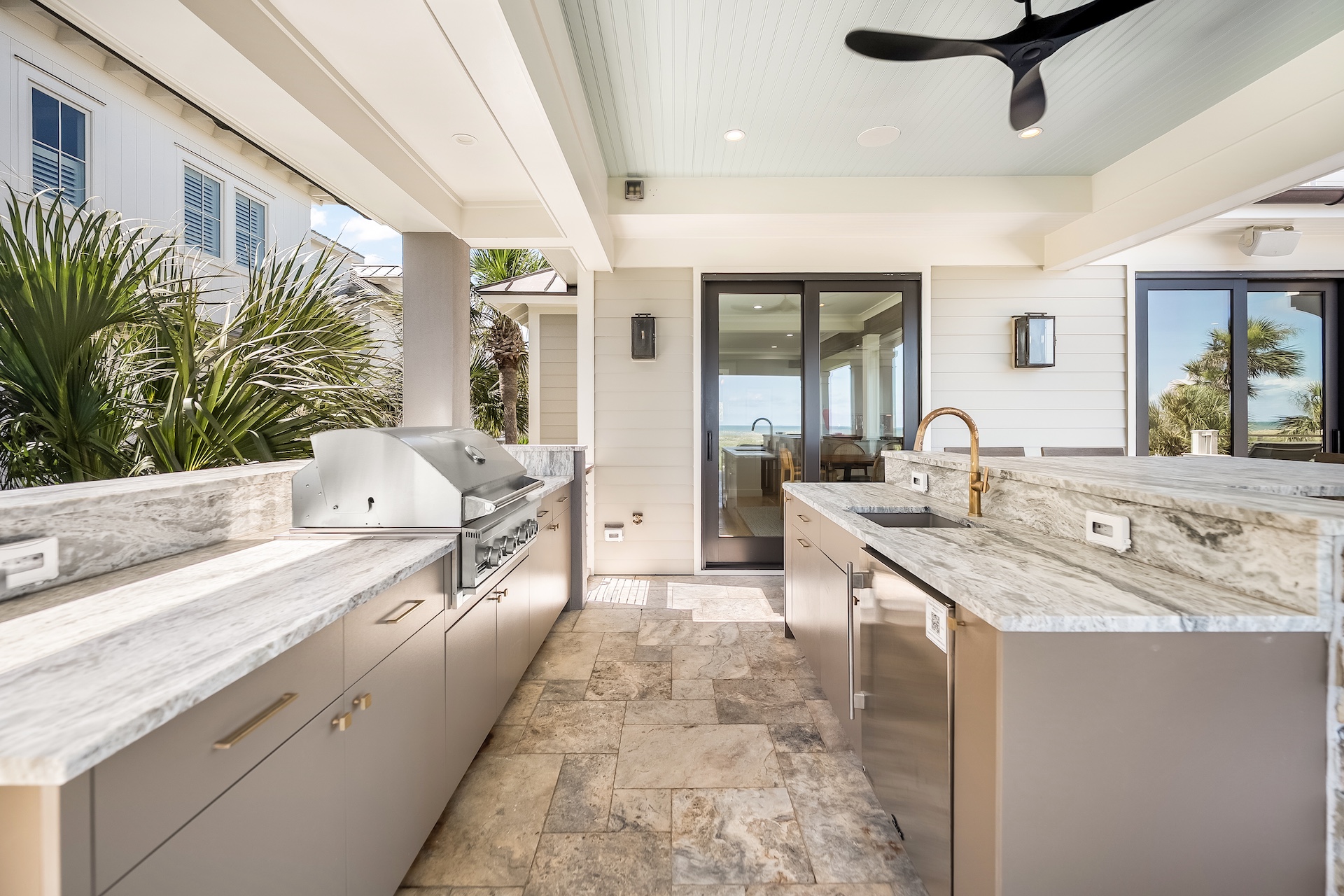 Outdoor Kitchen | Beach Shelter | 3708 Palm Blvd | Isle of Palms, SC | IOP Escapes