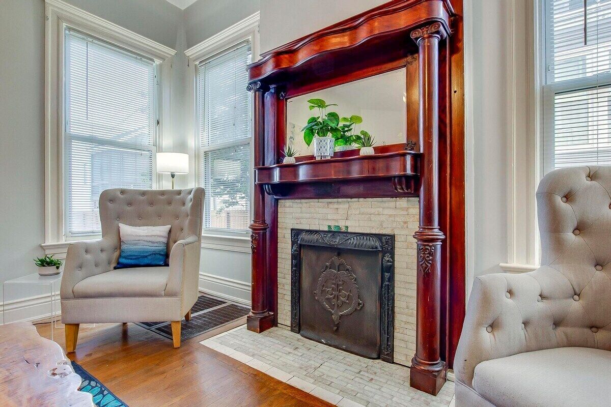 First Floor Living Room Open to King Suite