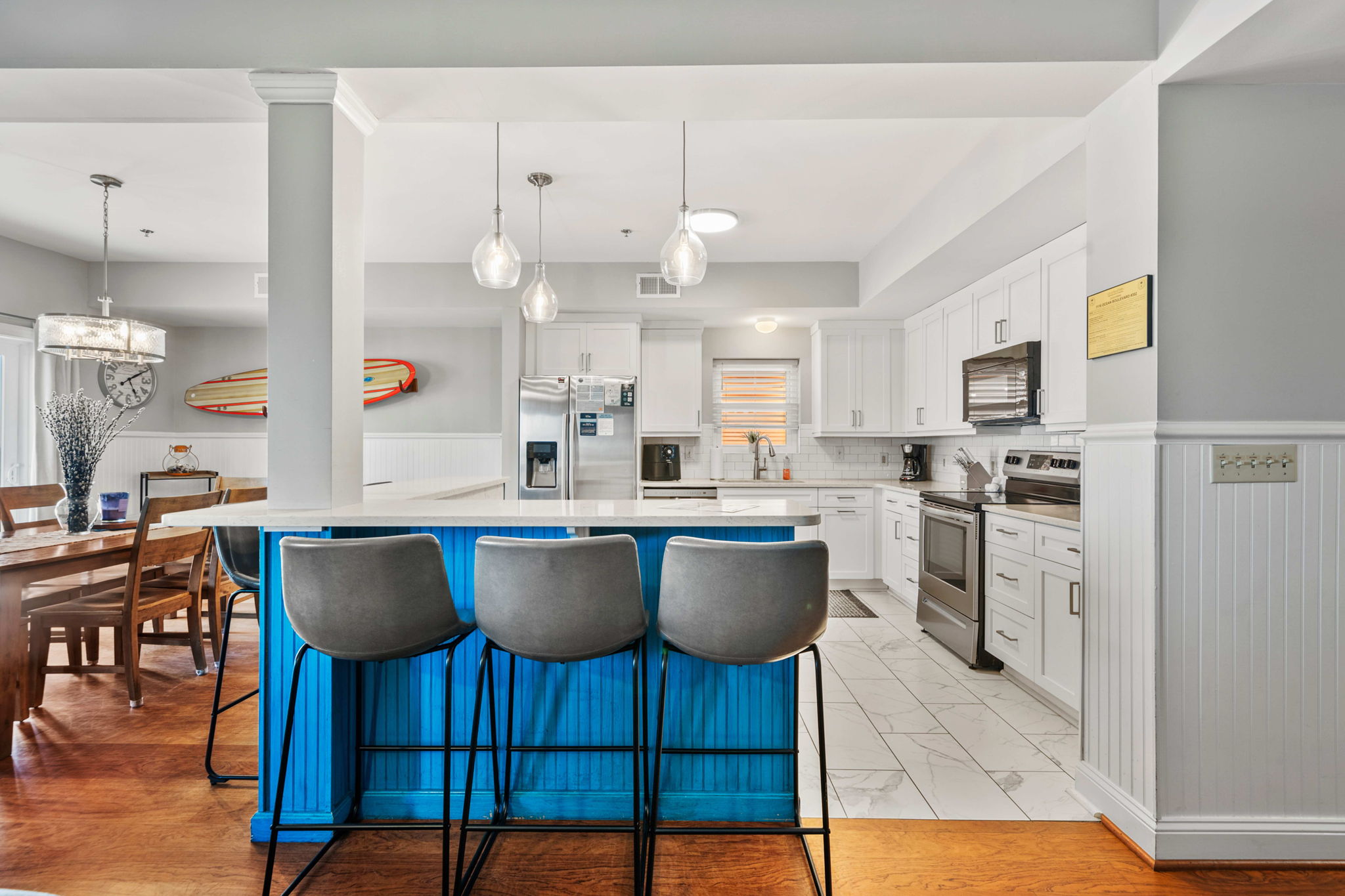 Kitchen  | Morning Sunrise | 302 Oceanview | 1116 Ocean Blvd, Isle of Palms, SC | IOP Escapes
