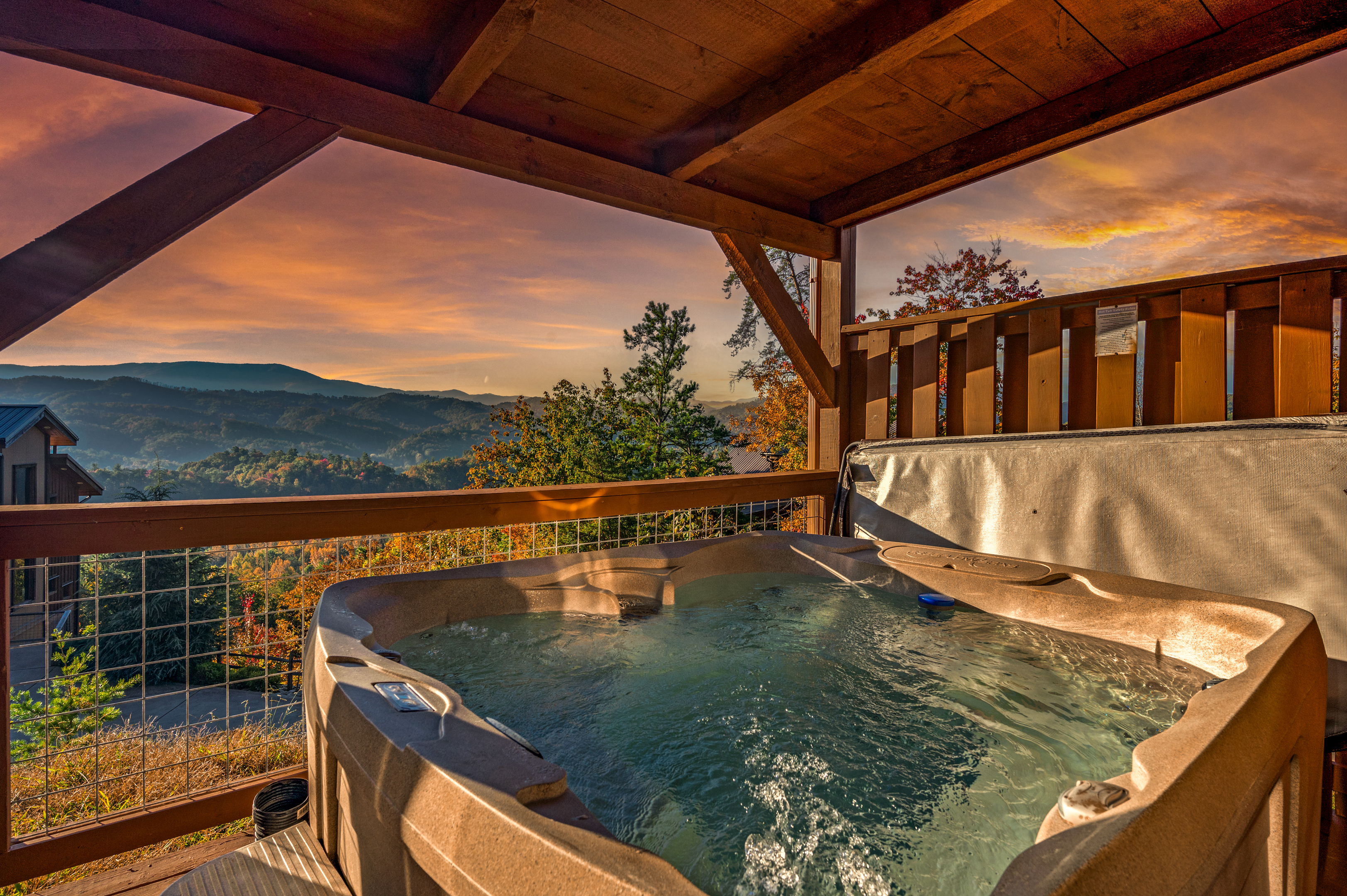 Relax and watch the stunning Smoky Mountain sunset