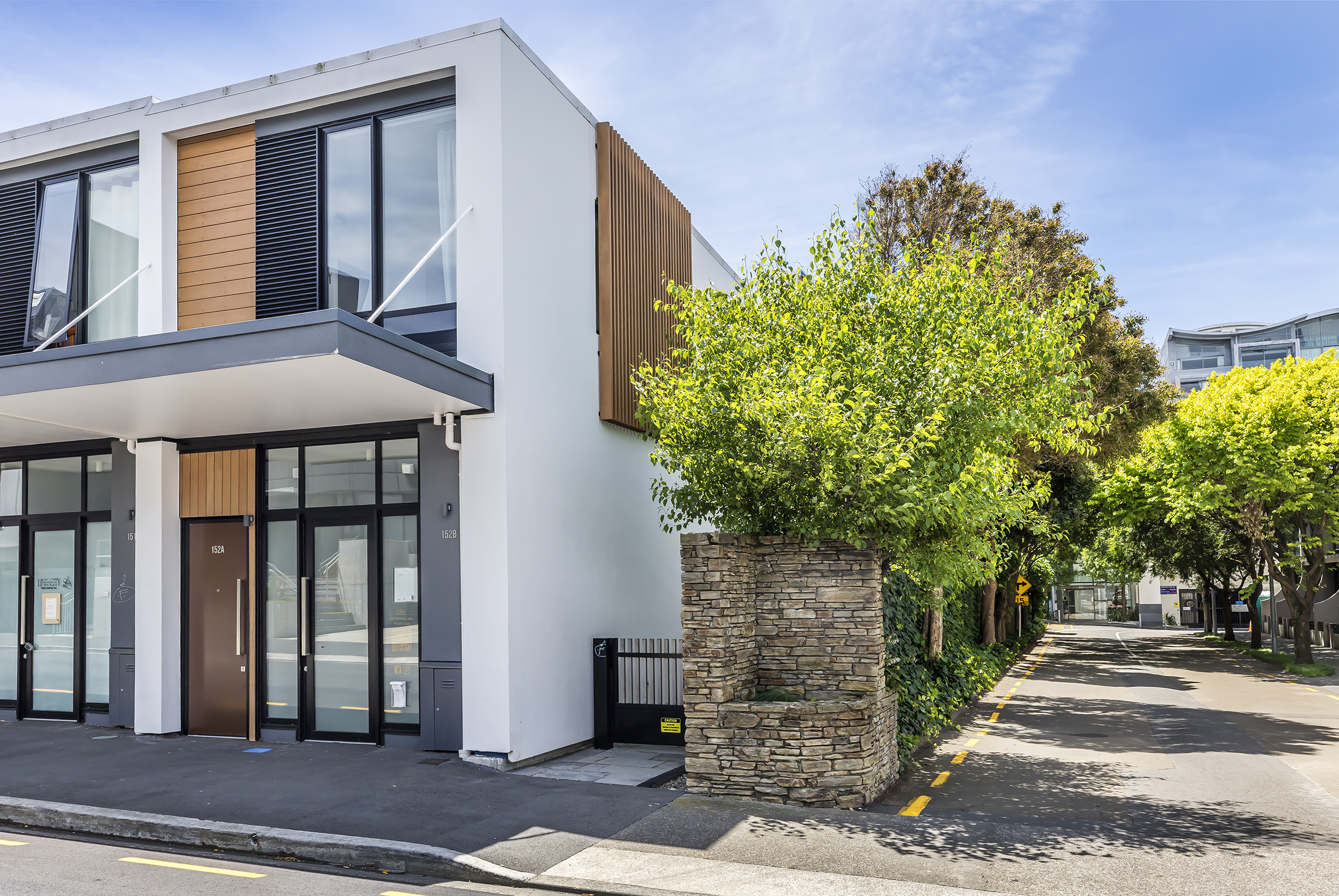 Jessie Street entrance opposite Pre Fab cafe