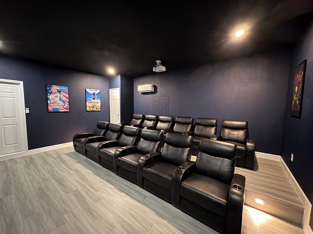 Plenty of seating in this premium theater with motion-sensored safety lighting