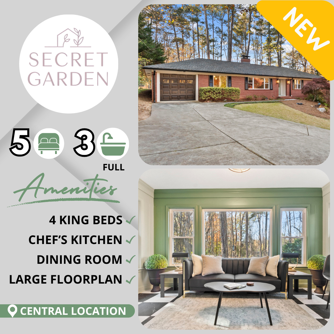 4 King Beds | Buckhead Oasis With Gazebo, Ping Pong, Cornhole, & Huge Yard - Atlanta, GA