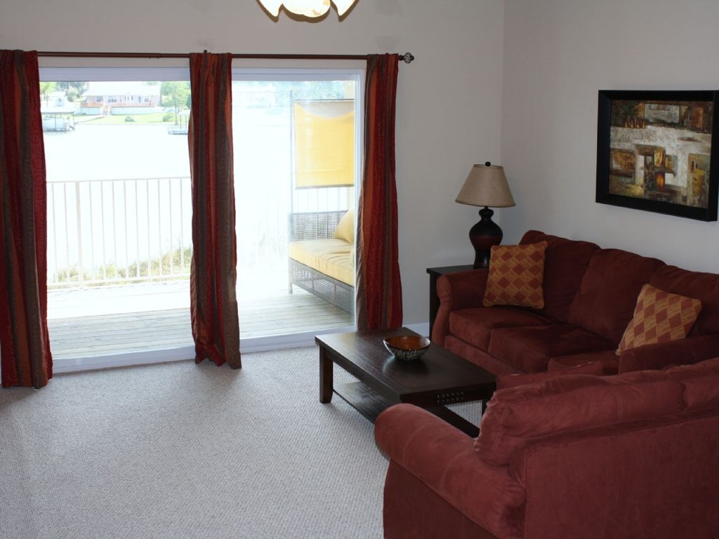 Living room with view of water.
Typical 2 BR unit