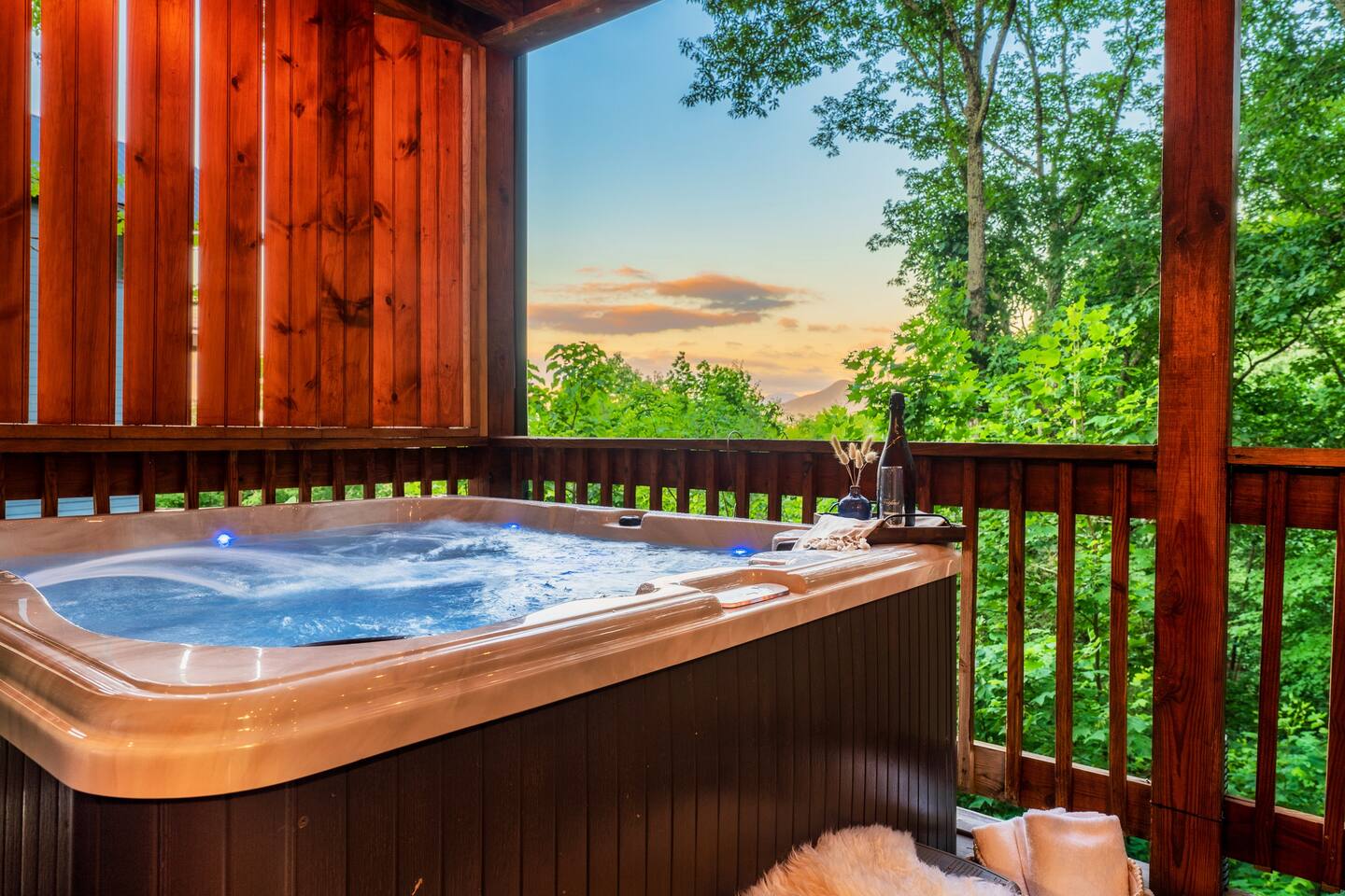 Hot Tub with mountain views