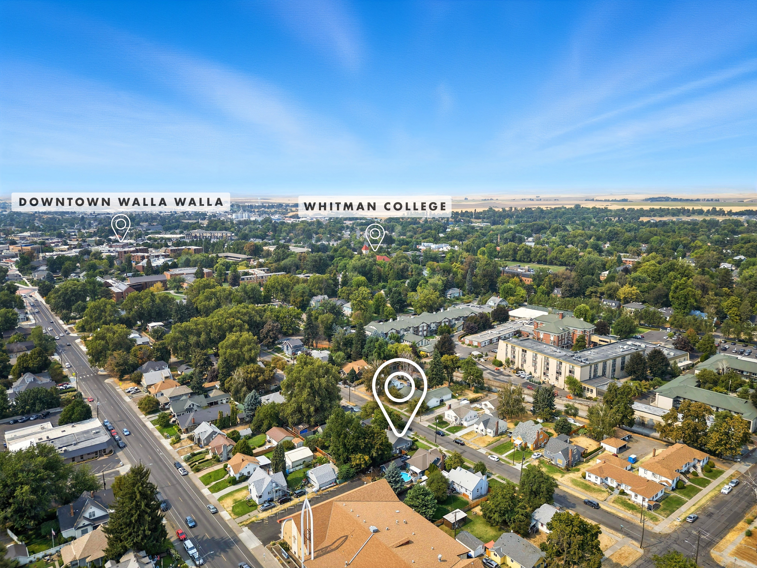 2 blocks to Whitman College and less than 1 mile to downtown Walla Walla