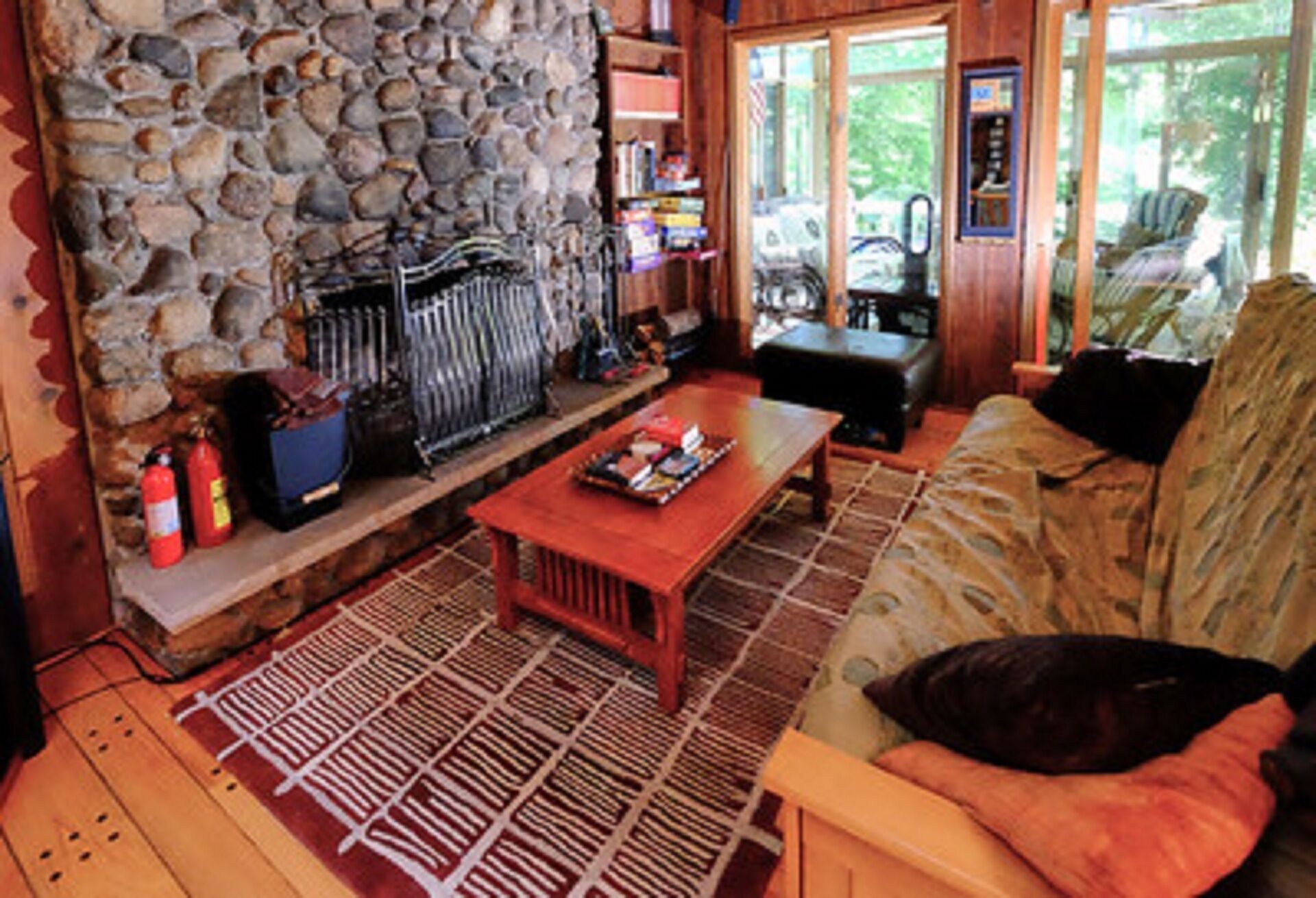 Hand built custom spectacular fireplace in Family Room- 1 of 2 fireplaces inside