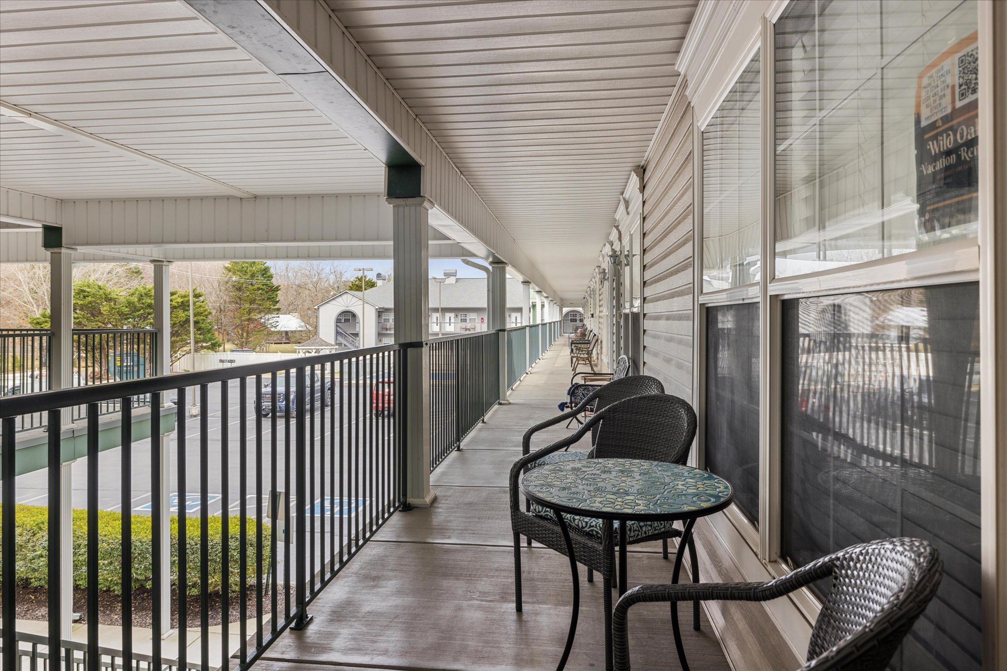 Sitting area on balcony