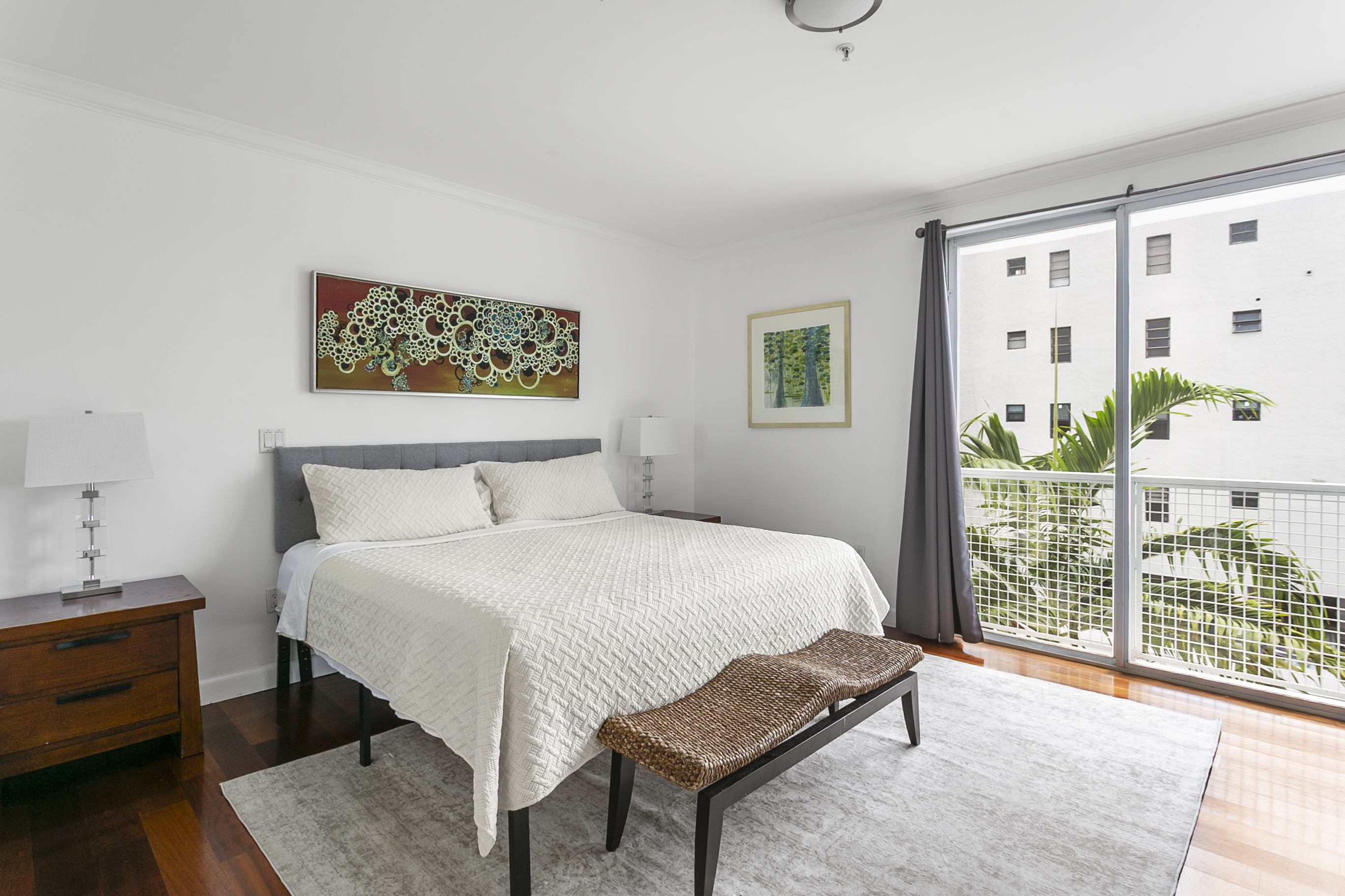 Very private Primary Suite with desk, perfect for remote work, walk-in closet, and en-suite bath