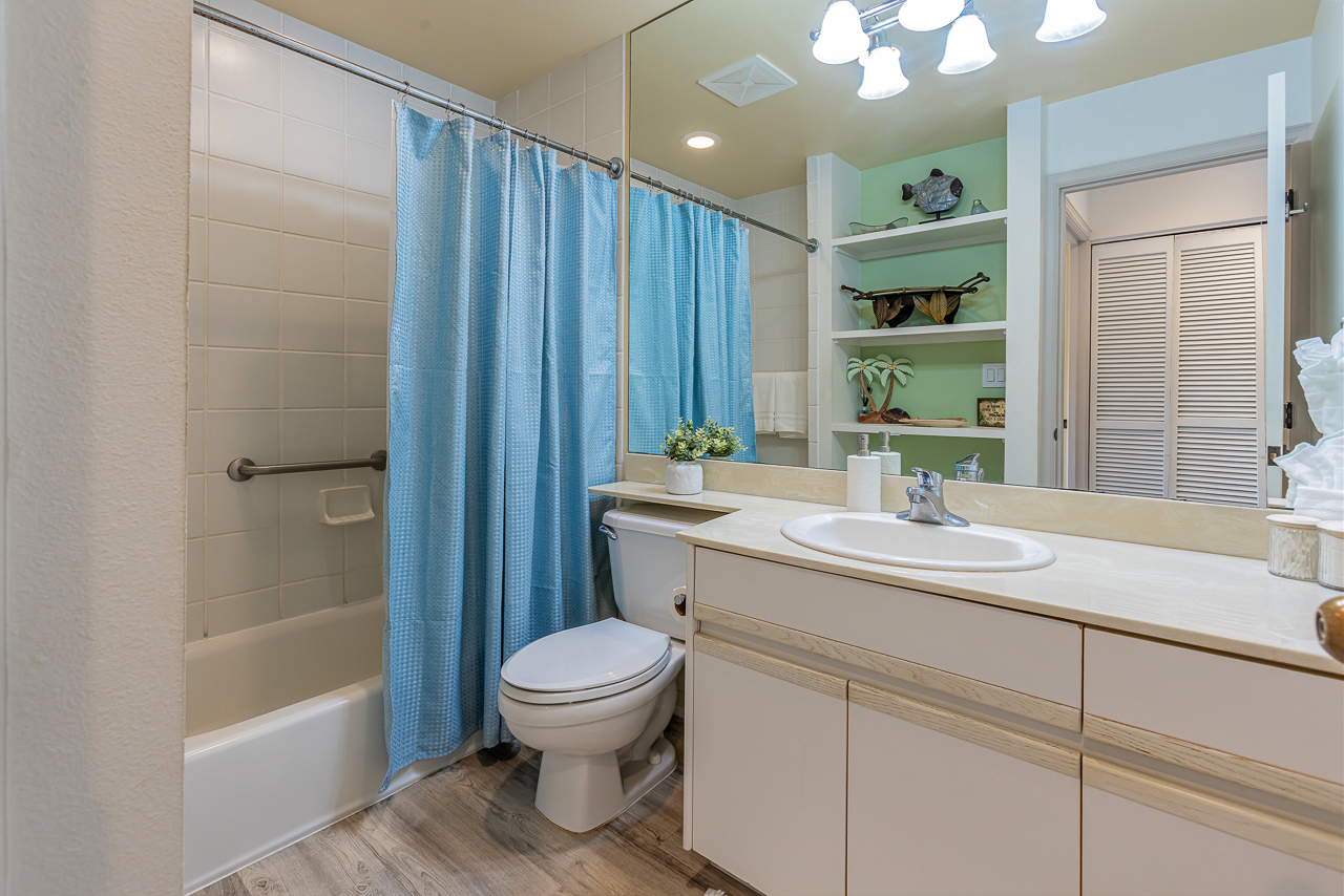 Main full bathroom with tub/shower combo