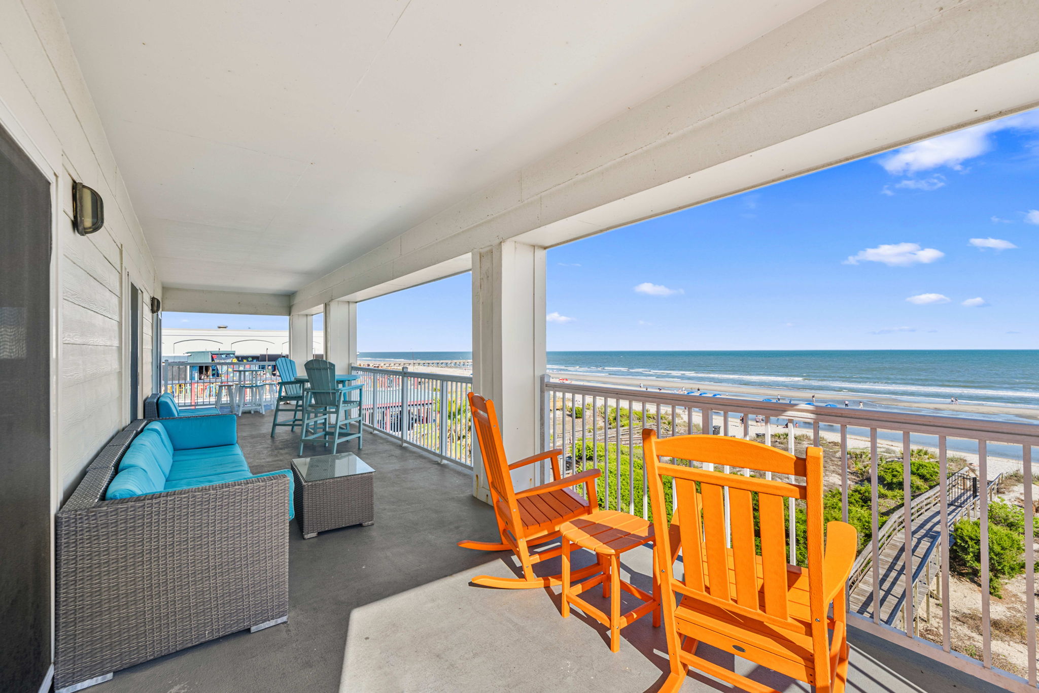 Oceanfront Deck  | Morning Sunrise | 302 Oceanview | 1116 Ocean Blvd, Isle of Palms, SC | IOP Escapes