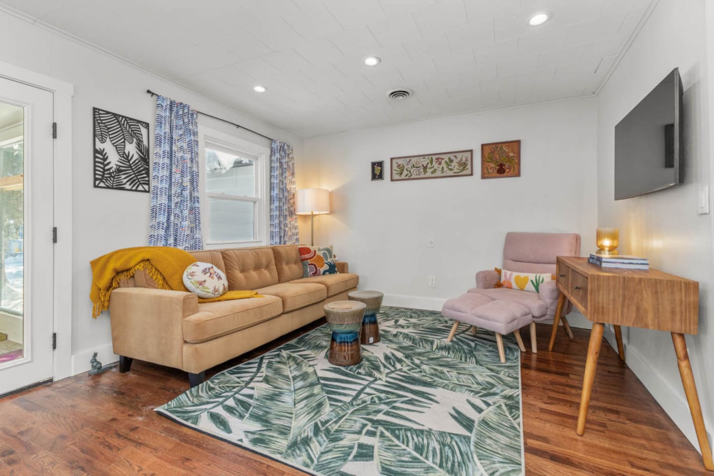 Living Room with Front Door