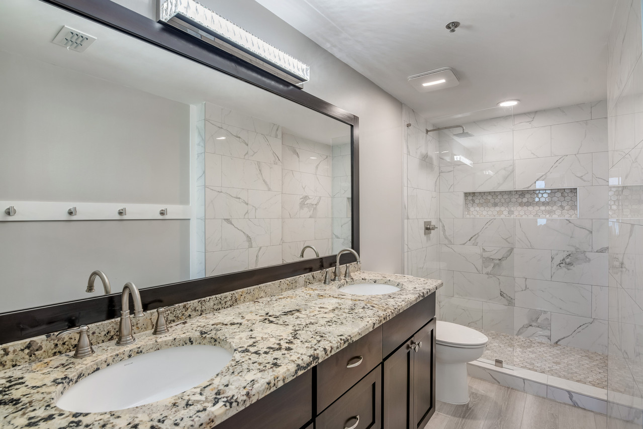 Master attached bathroom with walk-in shower