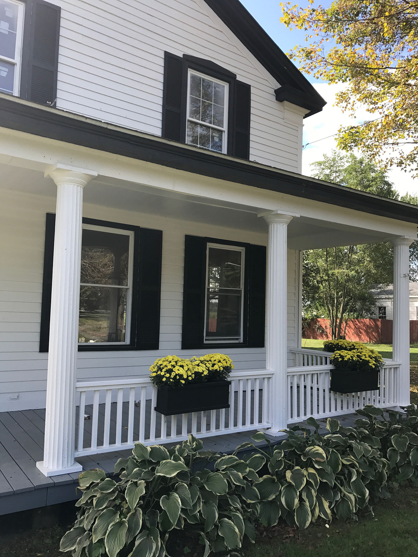 Woods Hollow covered front porch