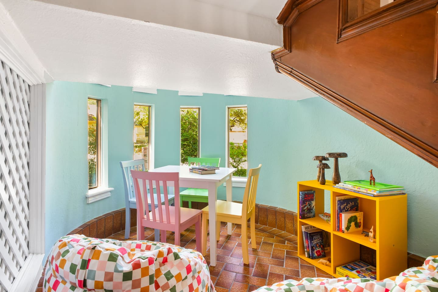  A magical hideaway for reading, crafts, and playtime.