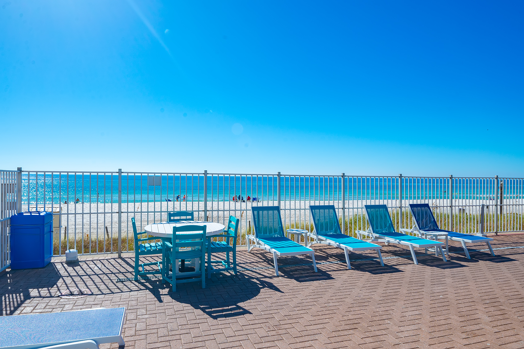 Beach front pool deck