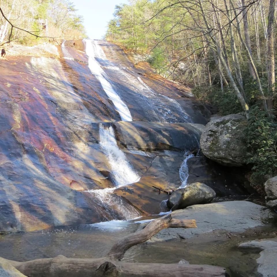 Stone Mountain State Park is at the base of the mountain and a twenty minute drive