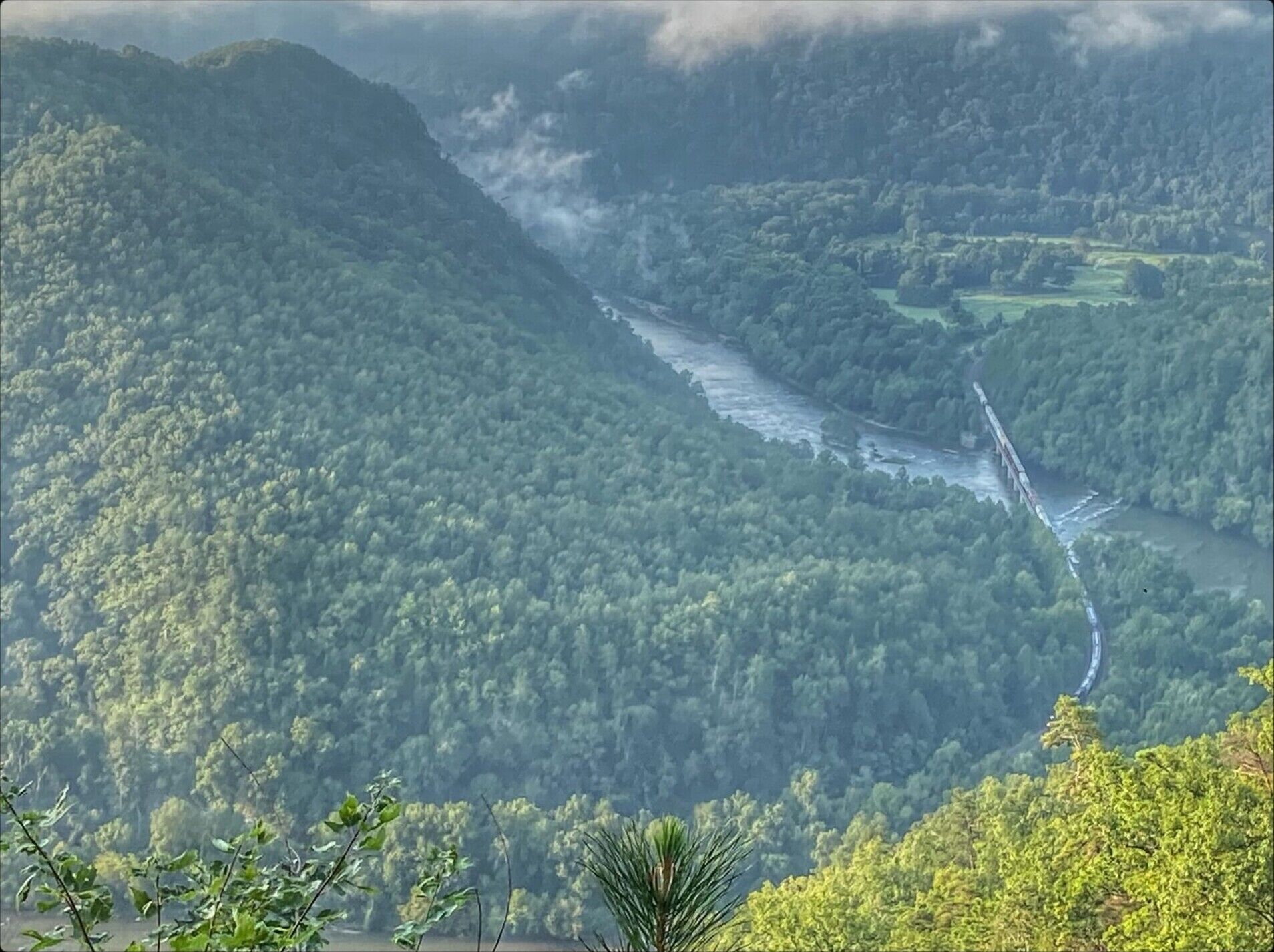 Magnificent view from Paint Creek Mountain, a vigorous hike 1 mile from the home