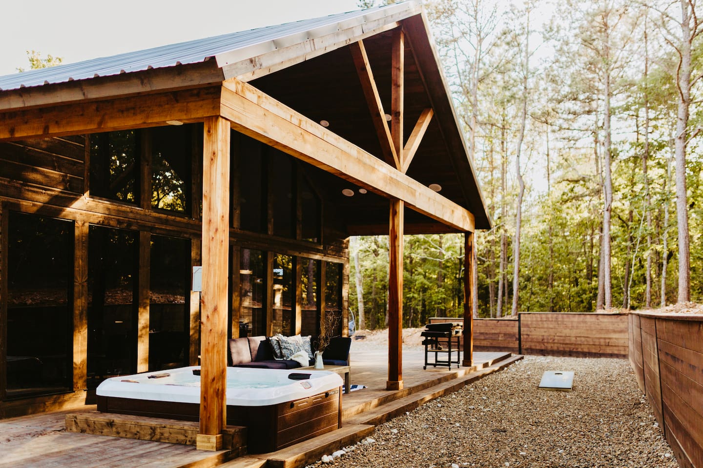 Enjoy star hazing from the bathtubs at our cabin