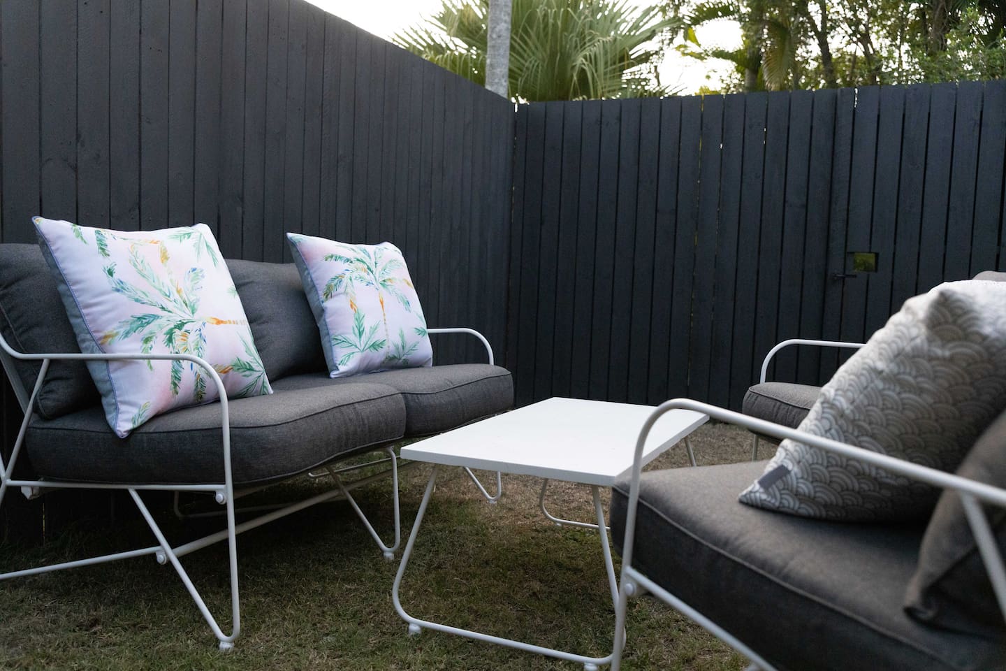 chill out in the enclosed back yard
