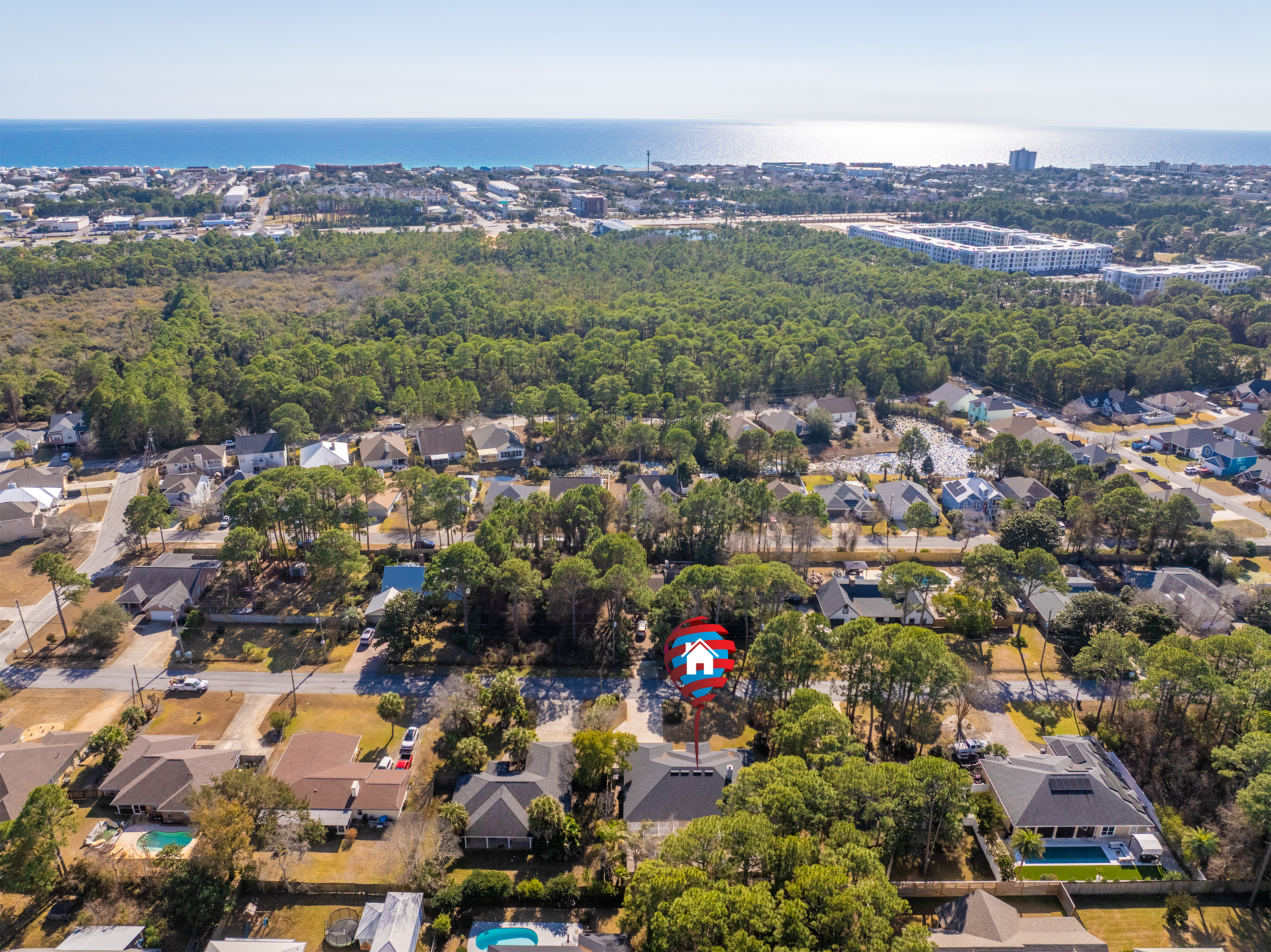 Aerial view of The Gulf