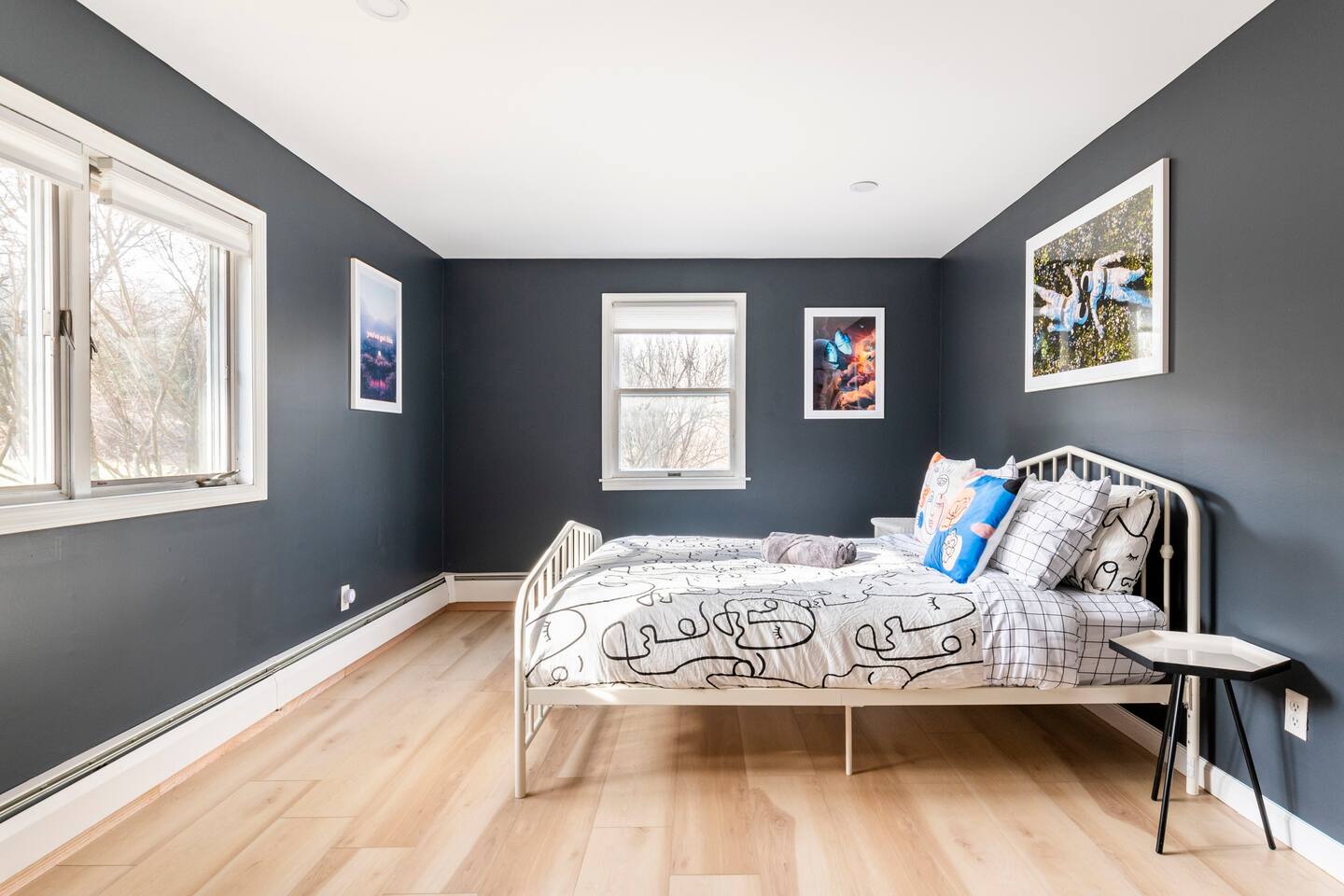 Windows offer side and front-facing views.
