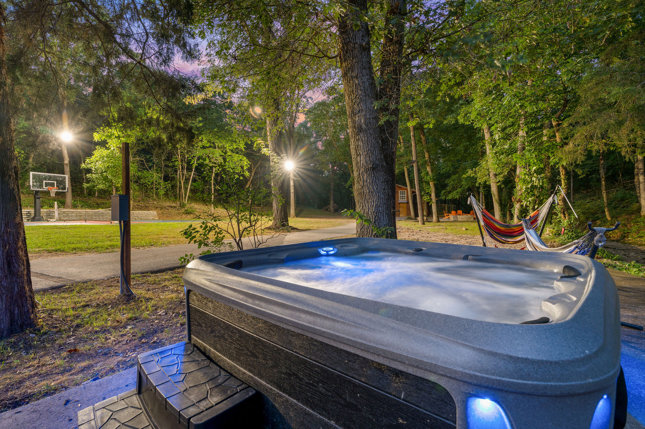 Private hot tub
