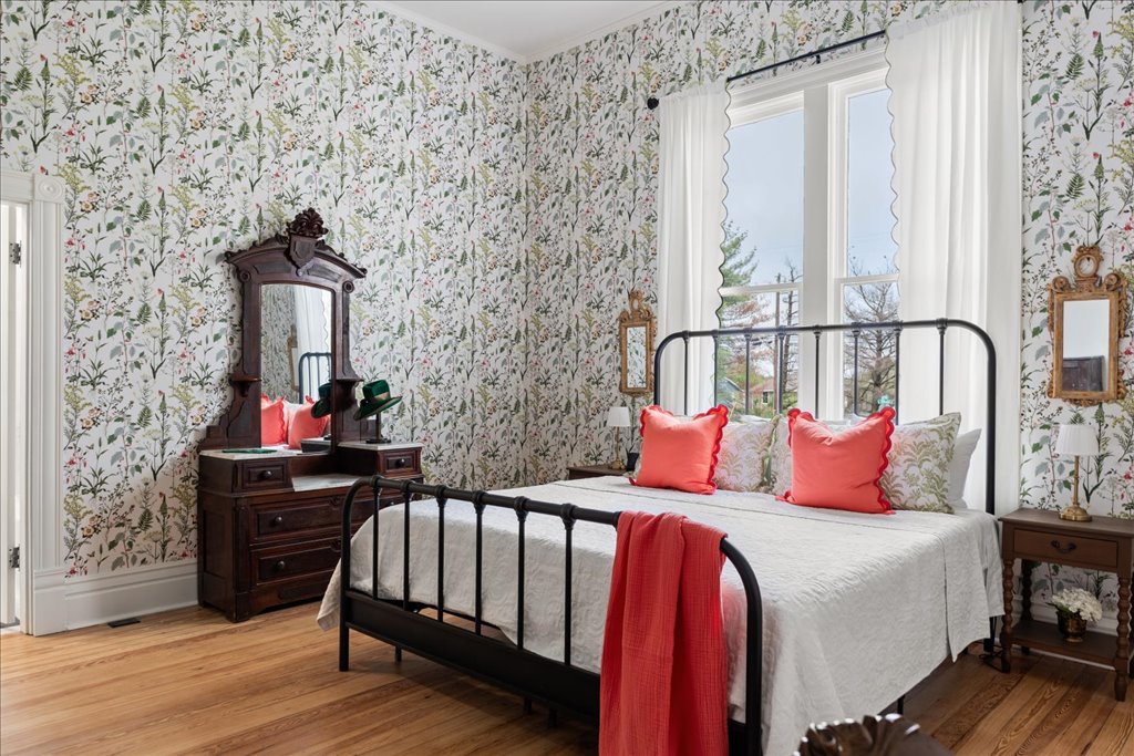 King Bed w/ Original Antiques