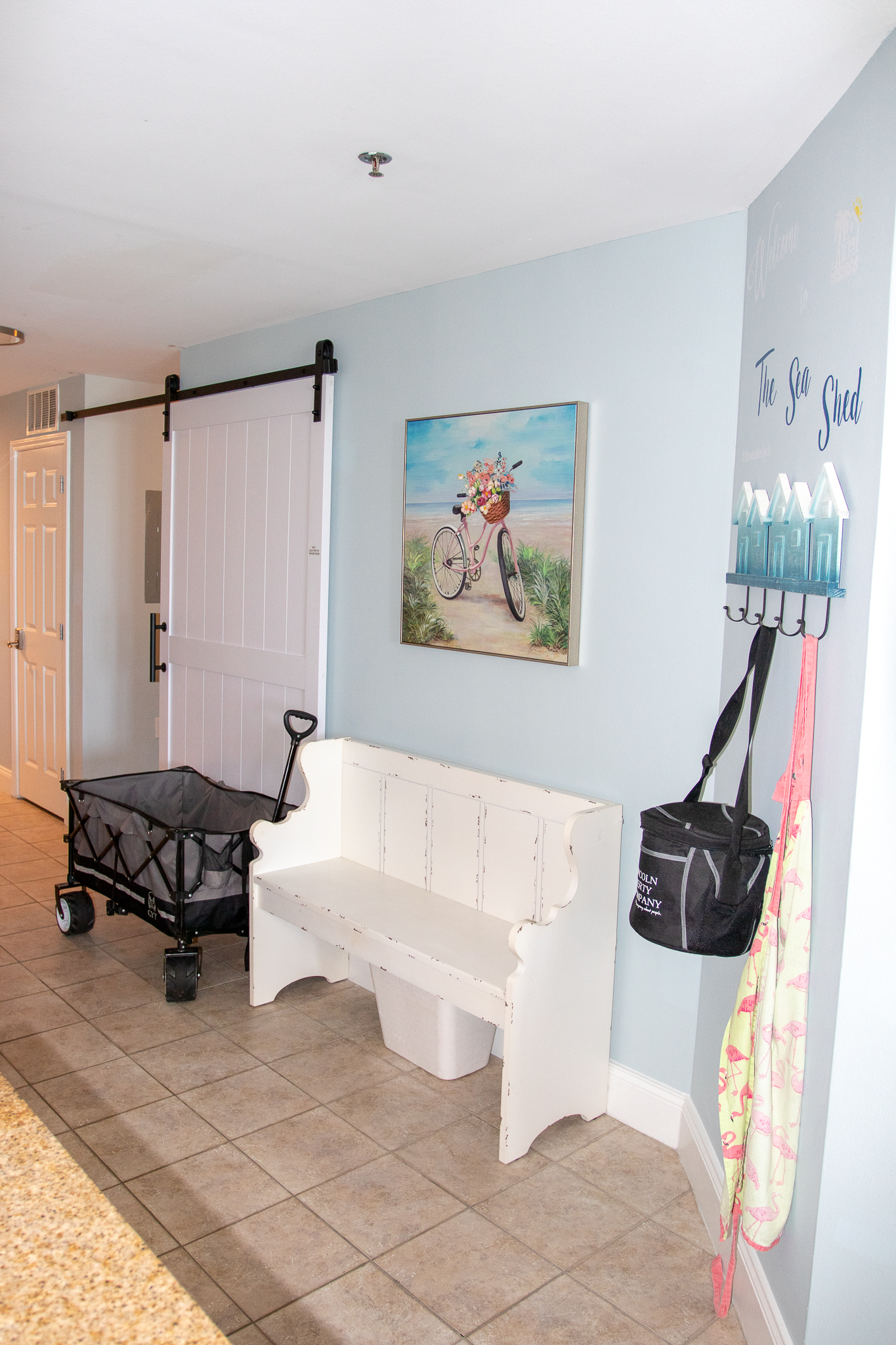 Bench in the hall