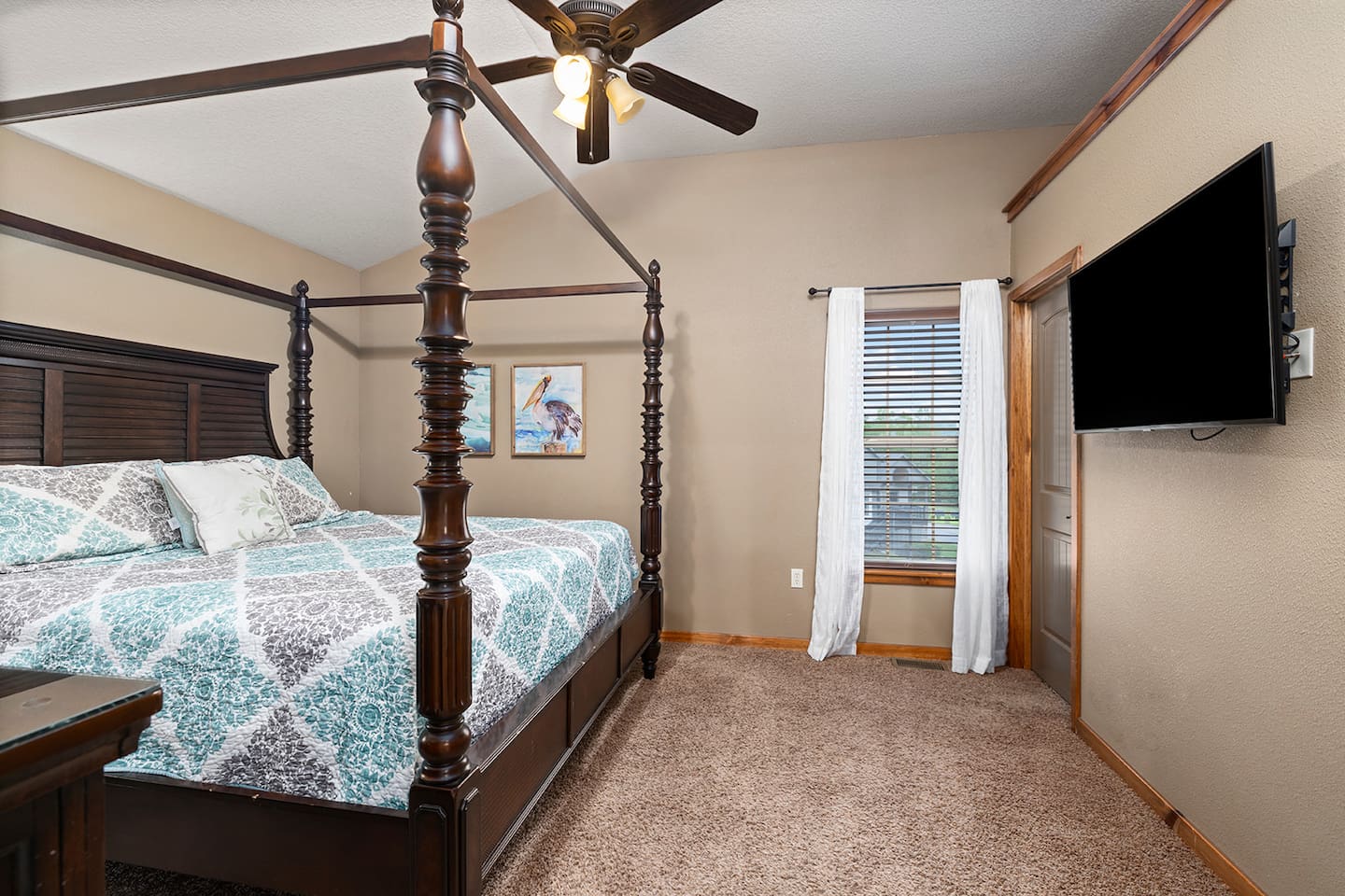 Upper level King bedroom with ensuite bathroom