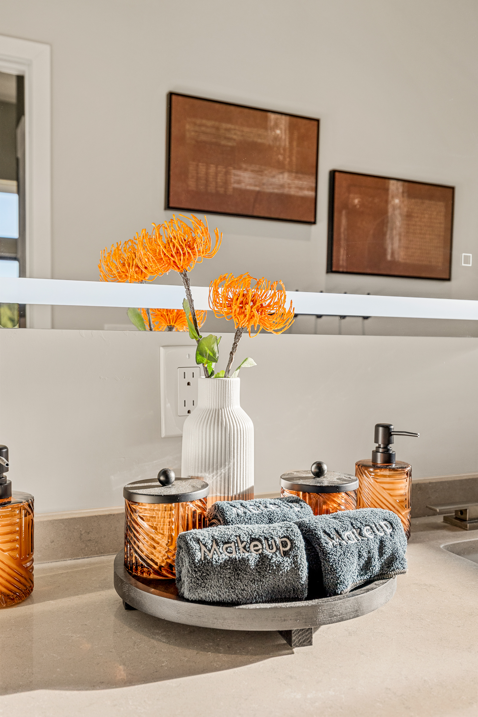 Small, thoughtful touches - like makeup towels and curated essentials - add comfort and make settling in easy.