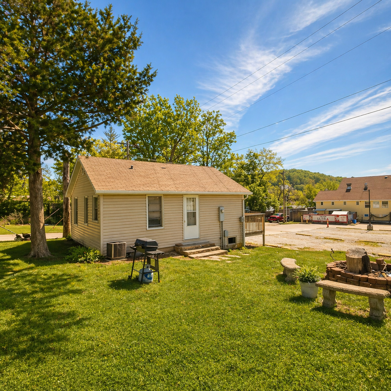 Bungalow #6 Grill area and Firepit