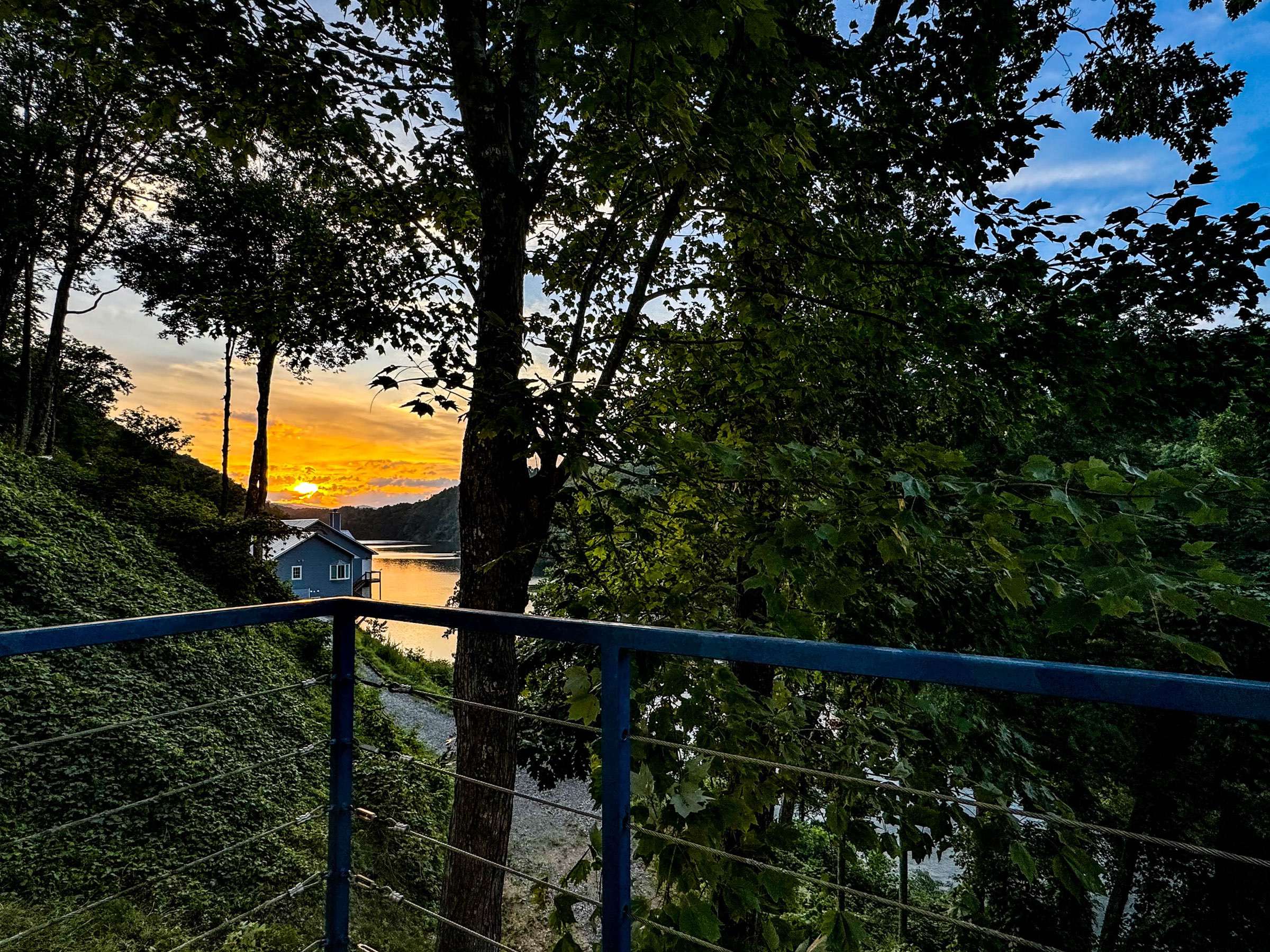 Take in a mountain sunset from the front balcony!