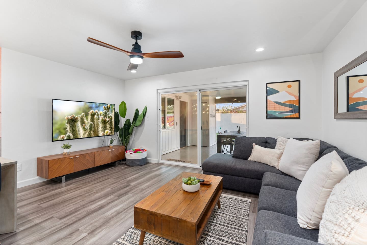 This spacious and sunlit lounge offers the perfect place to relax after a day exploring Old Town Scottsdale or hiking nearby trails.