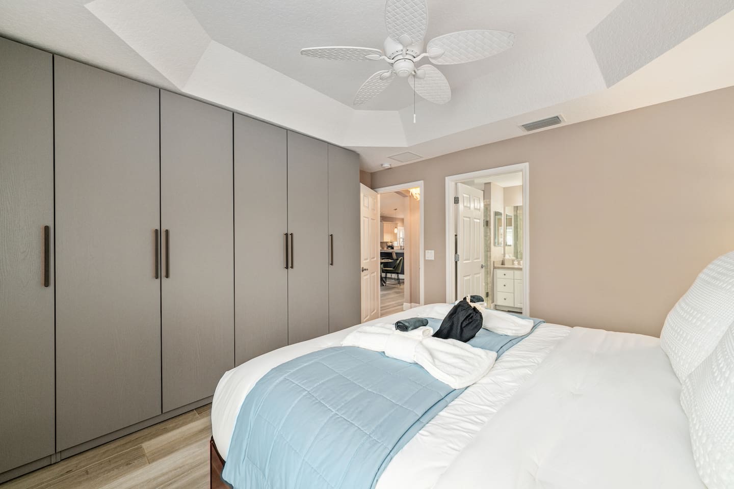 Plenty of space for all of your things-the master features a built-in storage wall and a walk in master closet.