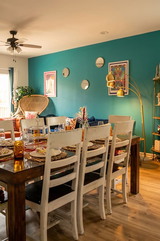 The downstairs dining area is great for group meals and getting everyone together at the same table!